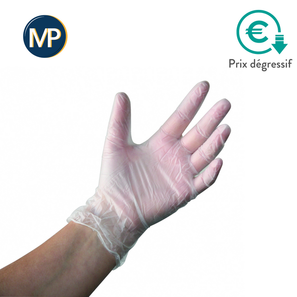 Guantes de exploración - Vinilo - Sin polvo - Ambidiestros - Caja de 100 - My Podologie