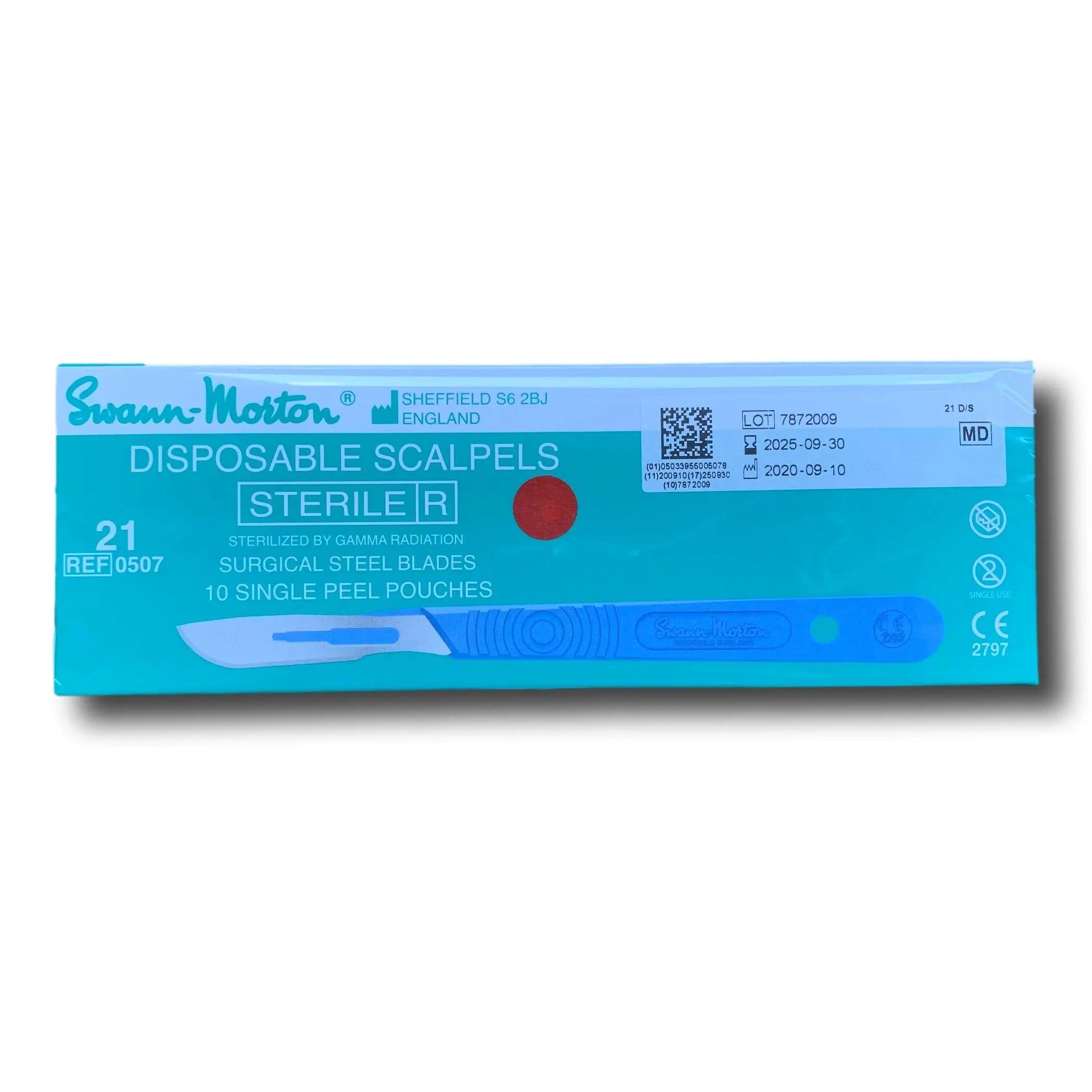 Sterile single-use scalpels - Swann-Morton - Box of 10