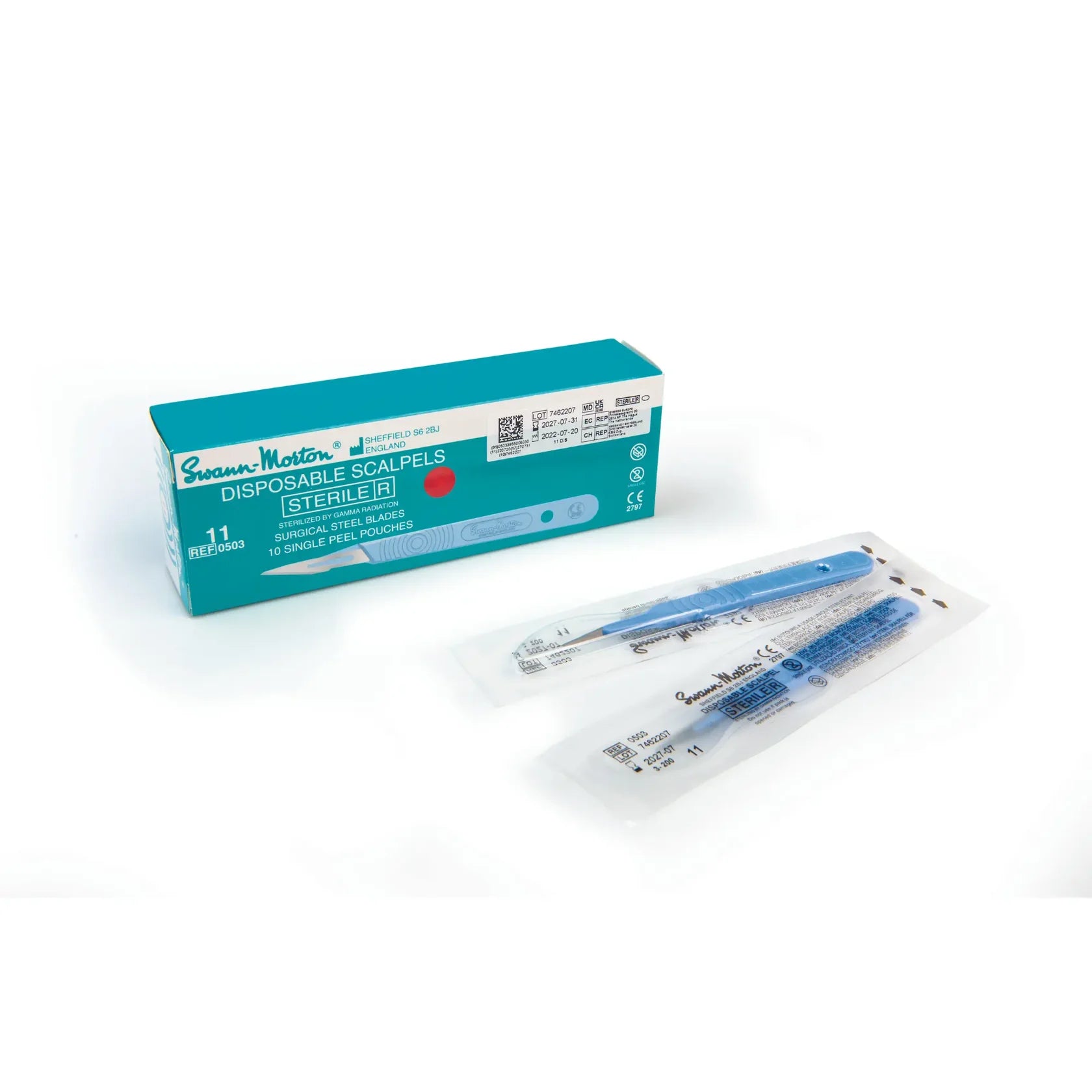 Sterile single-use scalpels - Swann-Morton - Box of 10