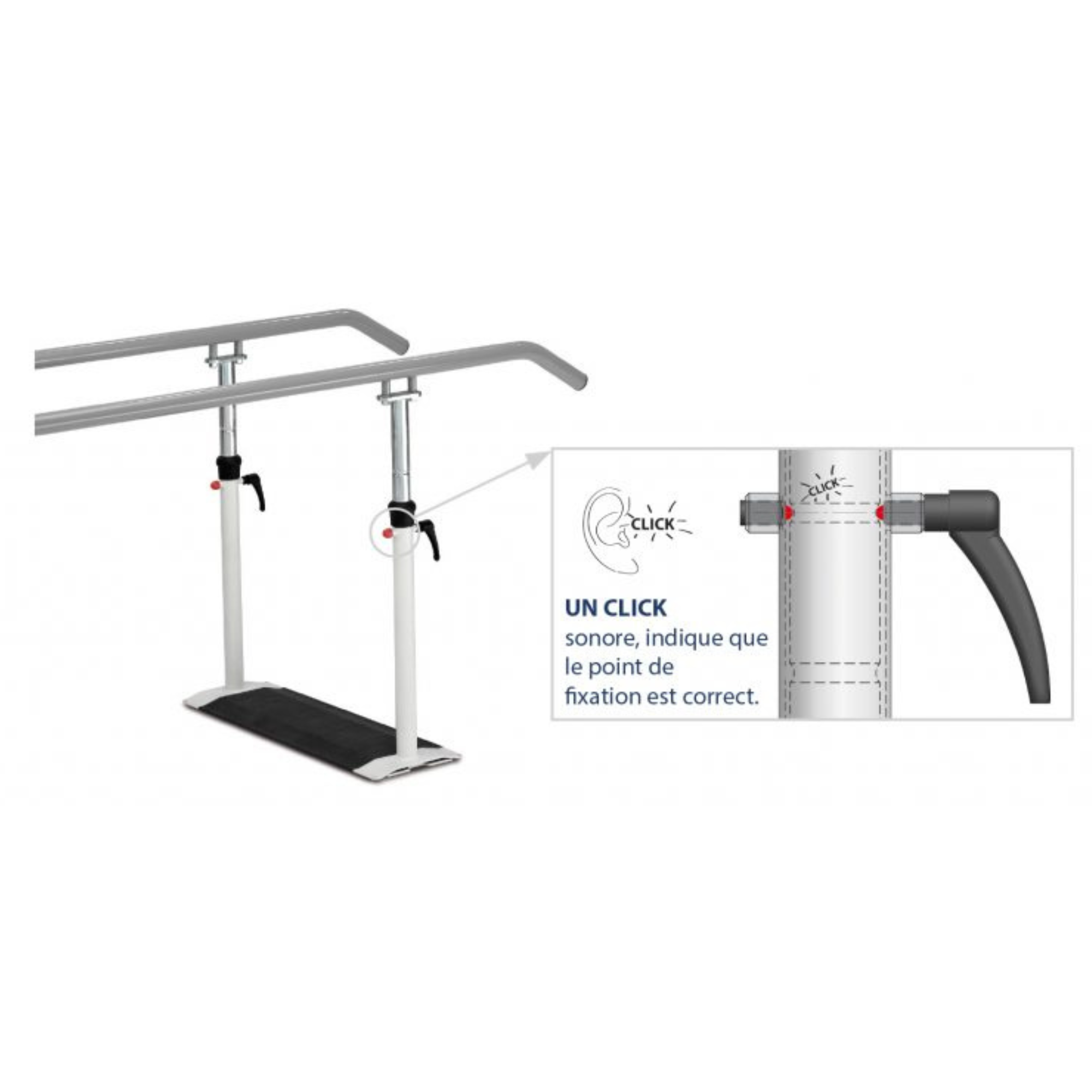 Barras paralelas plegables Easy Click - 2 tamaños - Ferrox