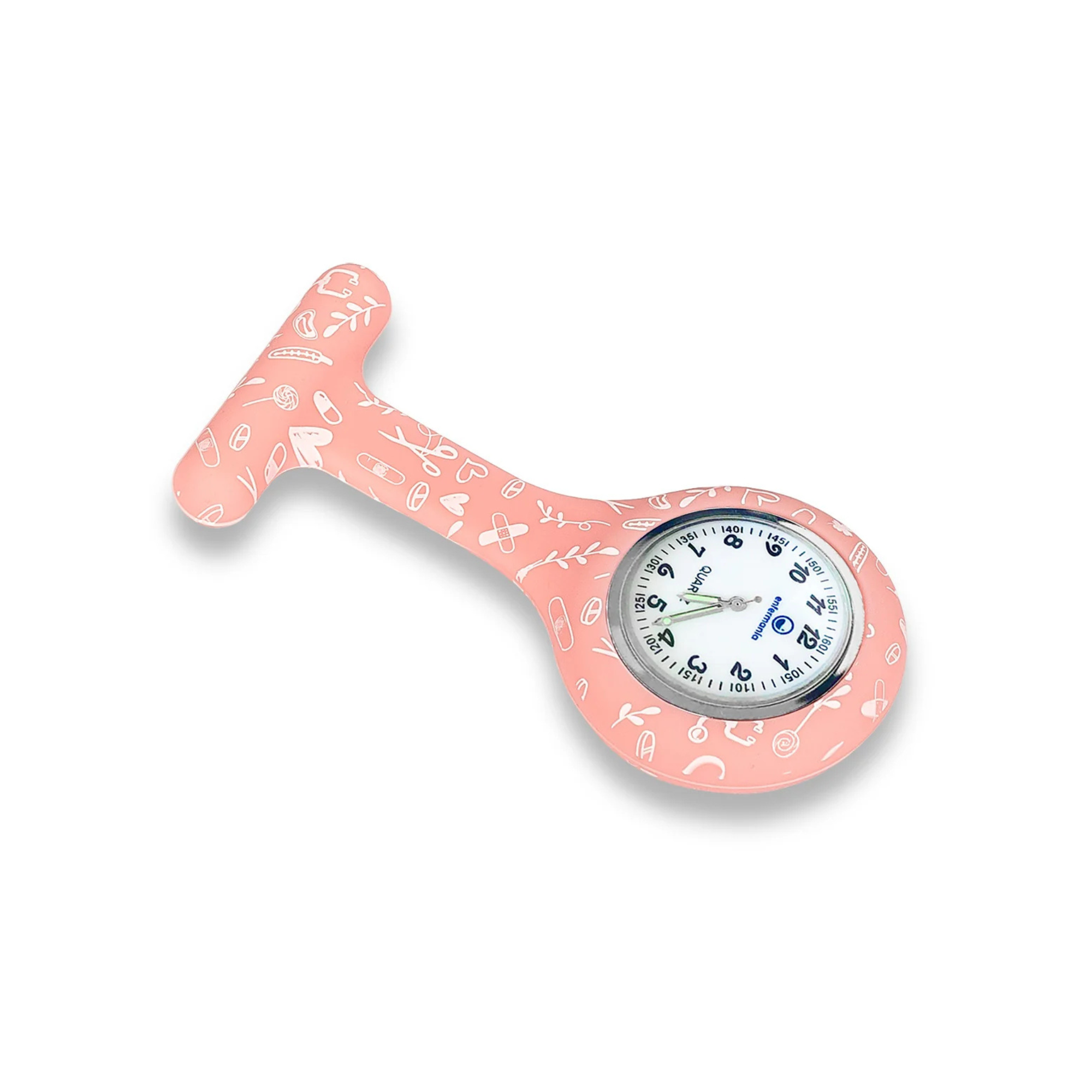 Montre analogique avec boîtier en silicone imprimé infirmière - Plusieurs coloris - My Blouse