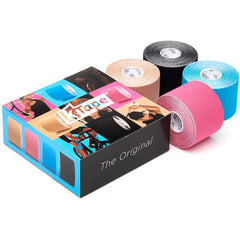 Box of 4 rolls of elastic adhesive tape - 5cm x 5m - 5 colors - K-Tape