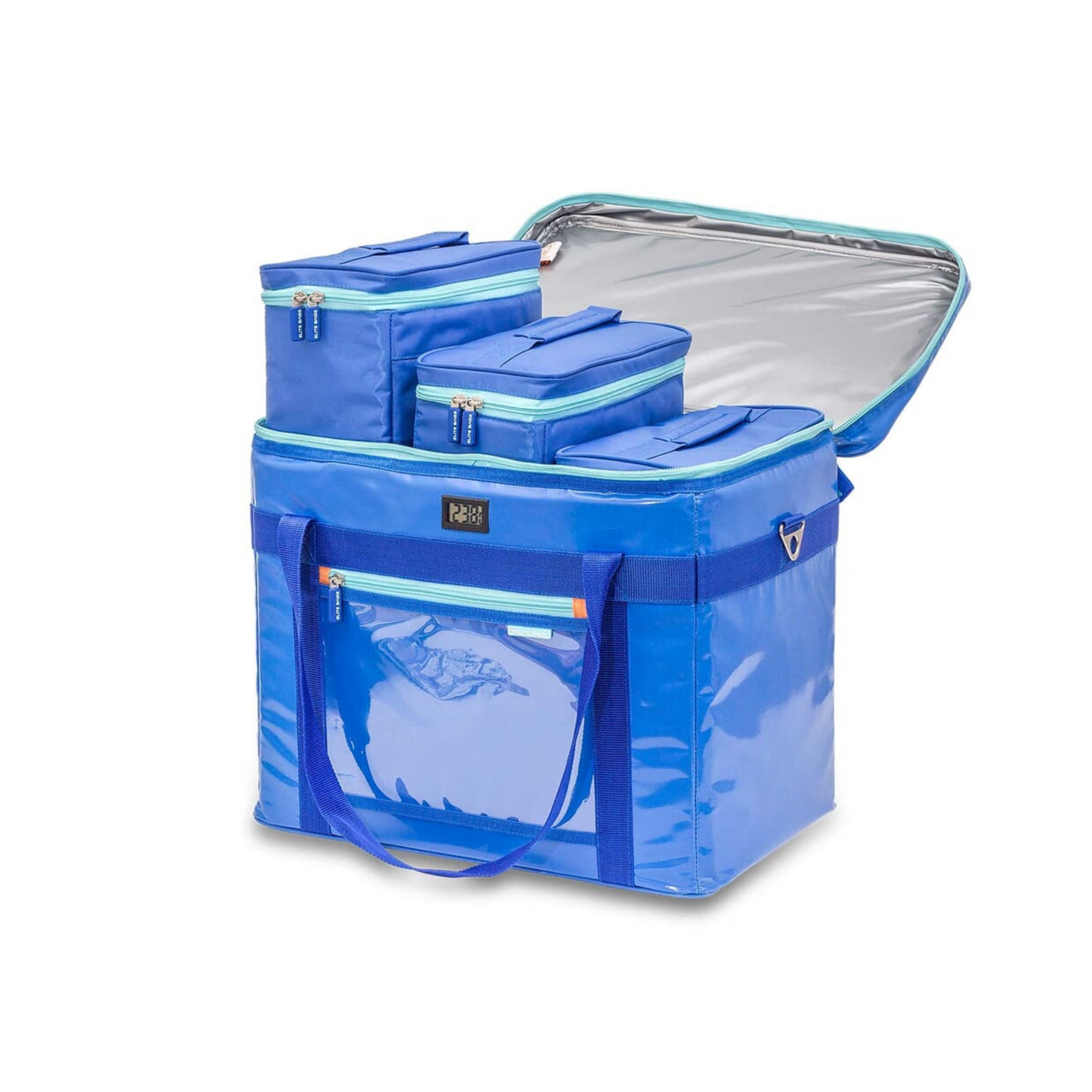 Mallette pour échantillons COOL - Bleue - Elite bags - Chariot à roulettes en option