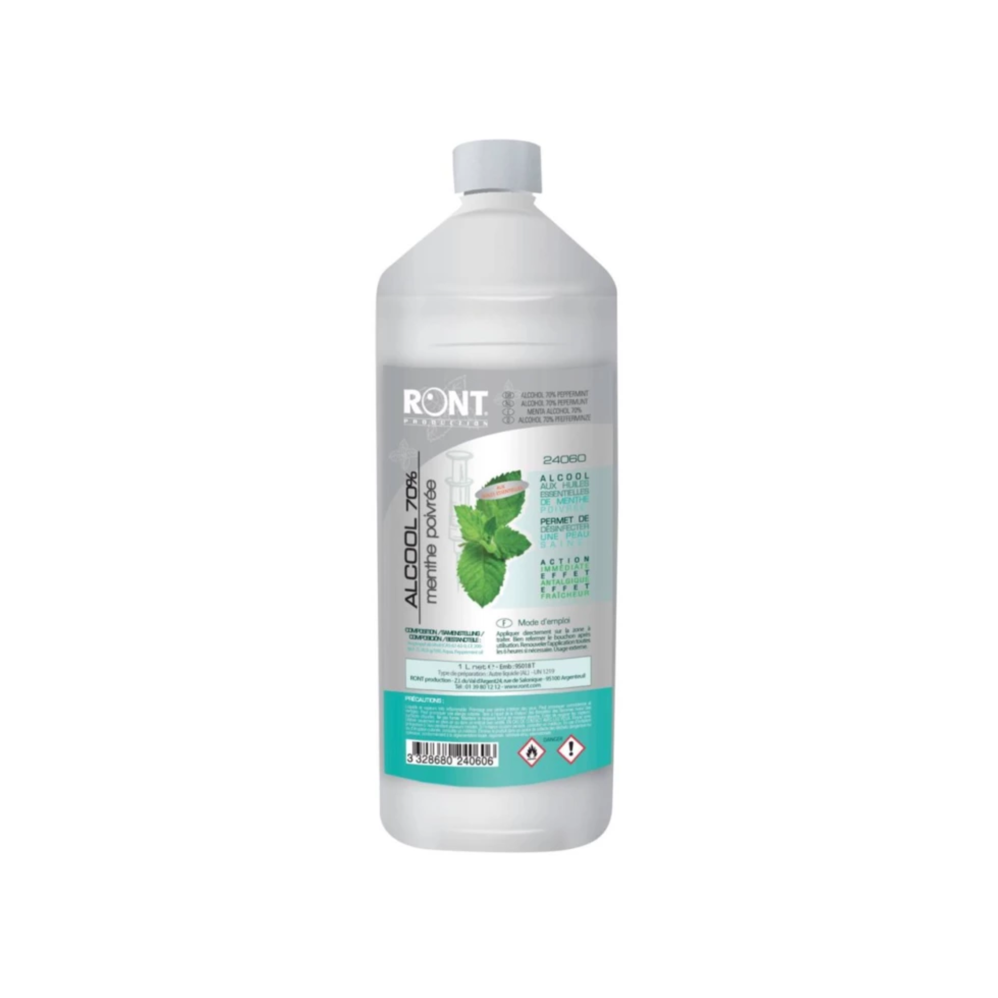 Alcohol 70° 1L Menta - RONT