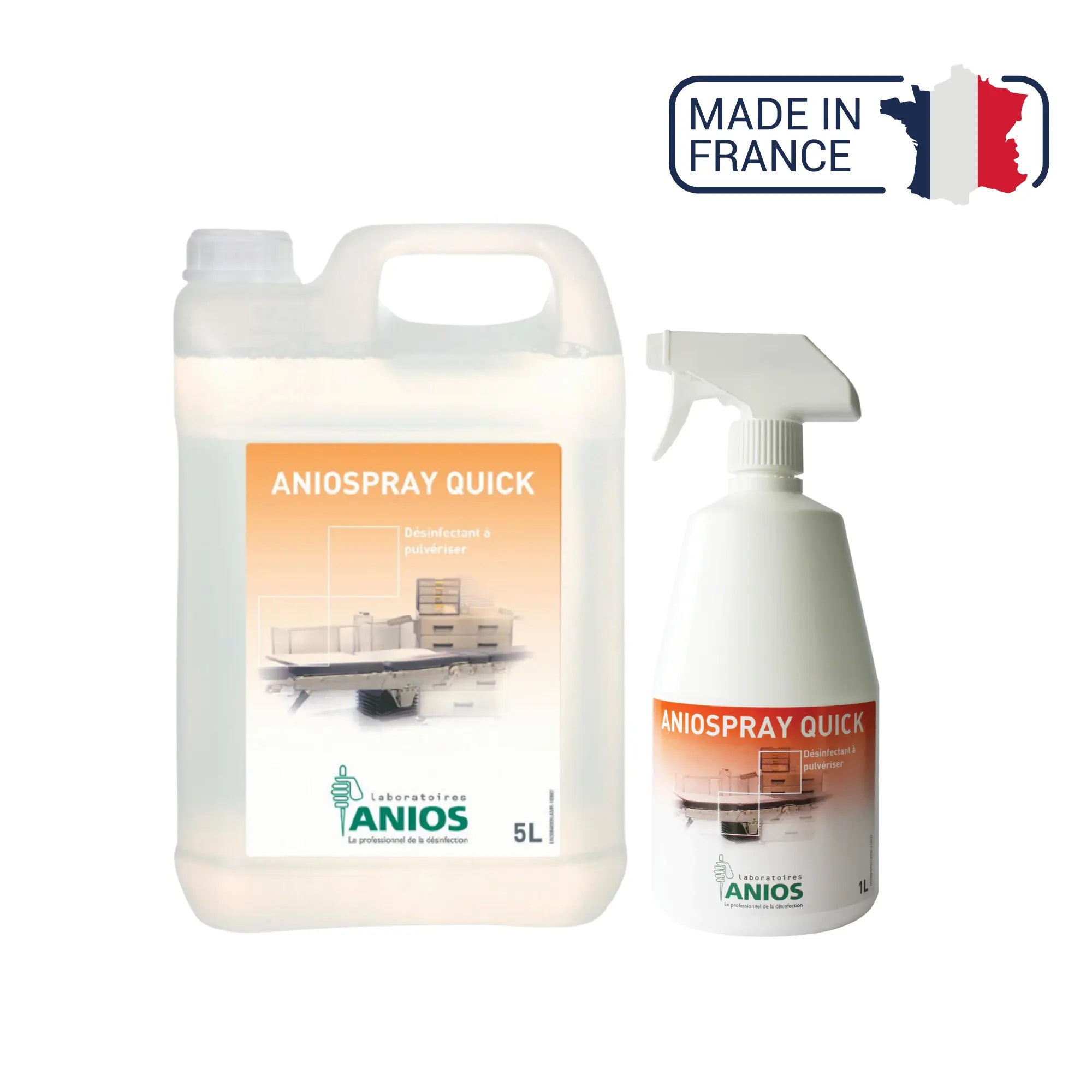 Aniospray Quick - desinfectante de acción rápida - 1L o 5L - Anios