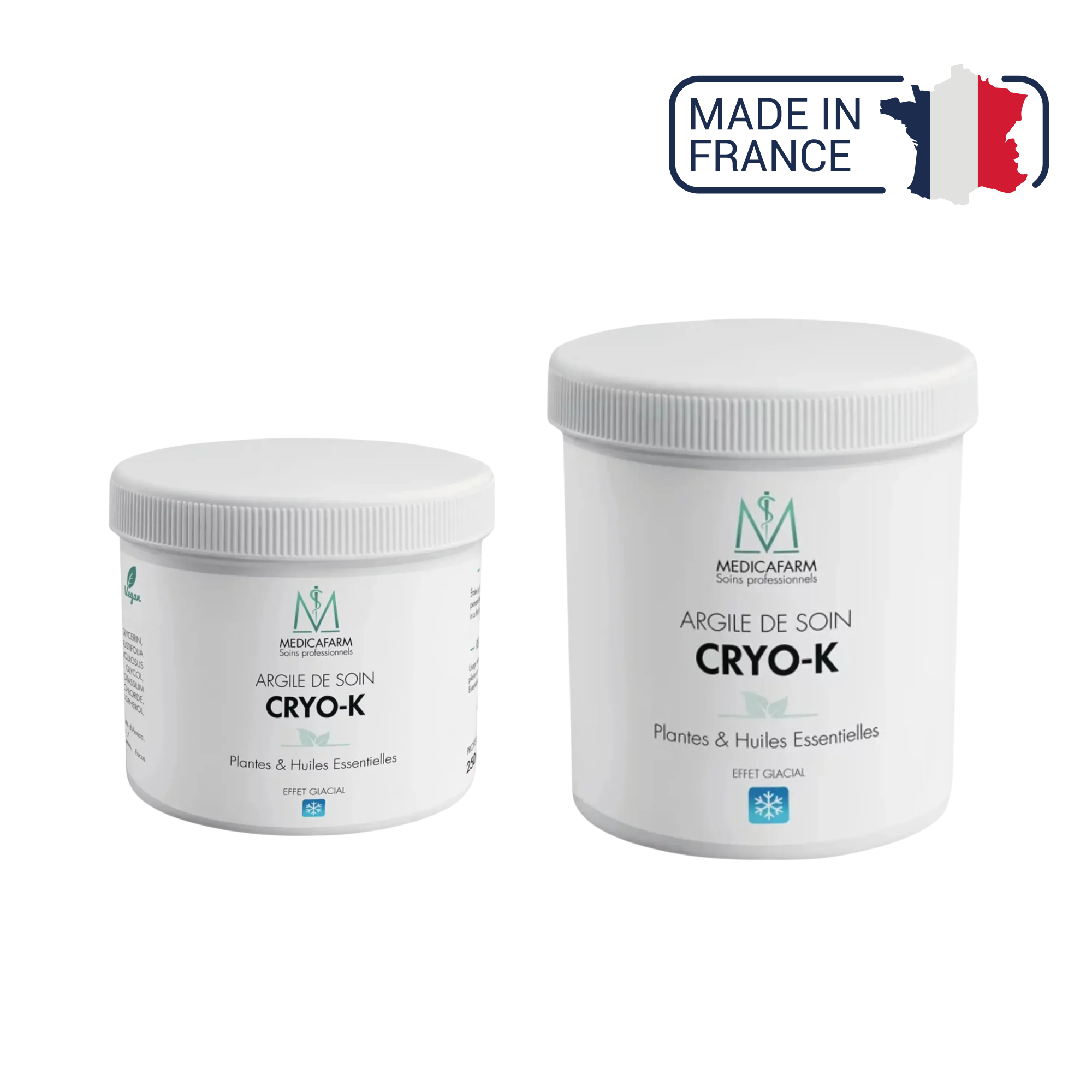 Arcilla de tratamiento Cryo-Argil "efecto hielo" - Frasco de 250 g o 500 g - Medicafarm