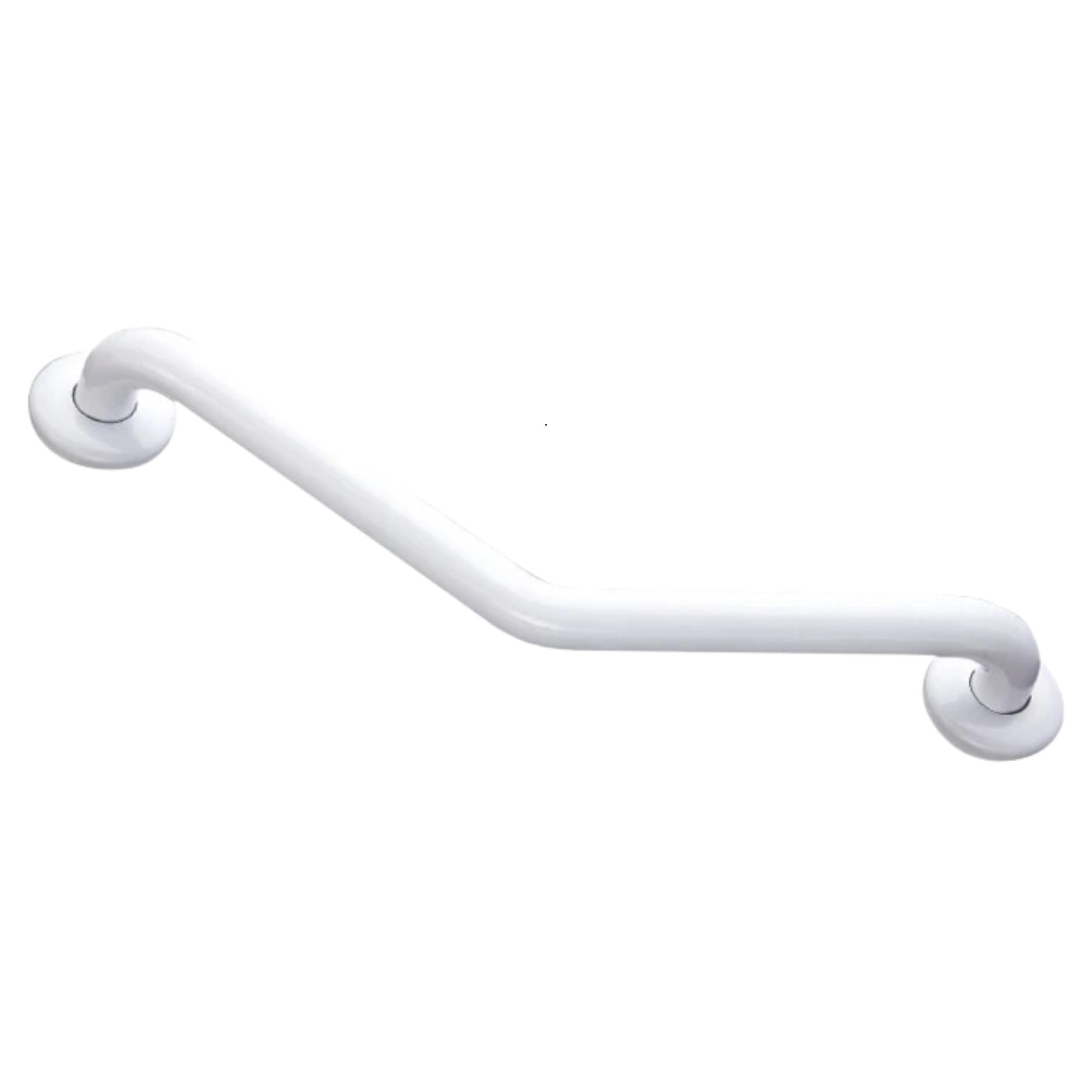 Barra de Apoyo Epoxi Blanca 135° - 26x26 cm - AKW