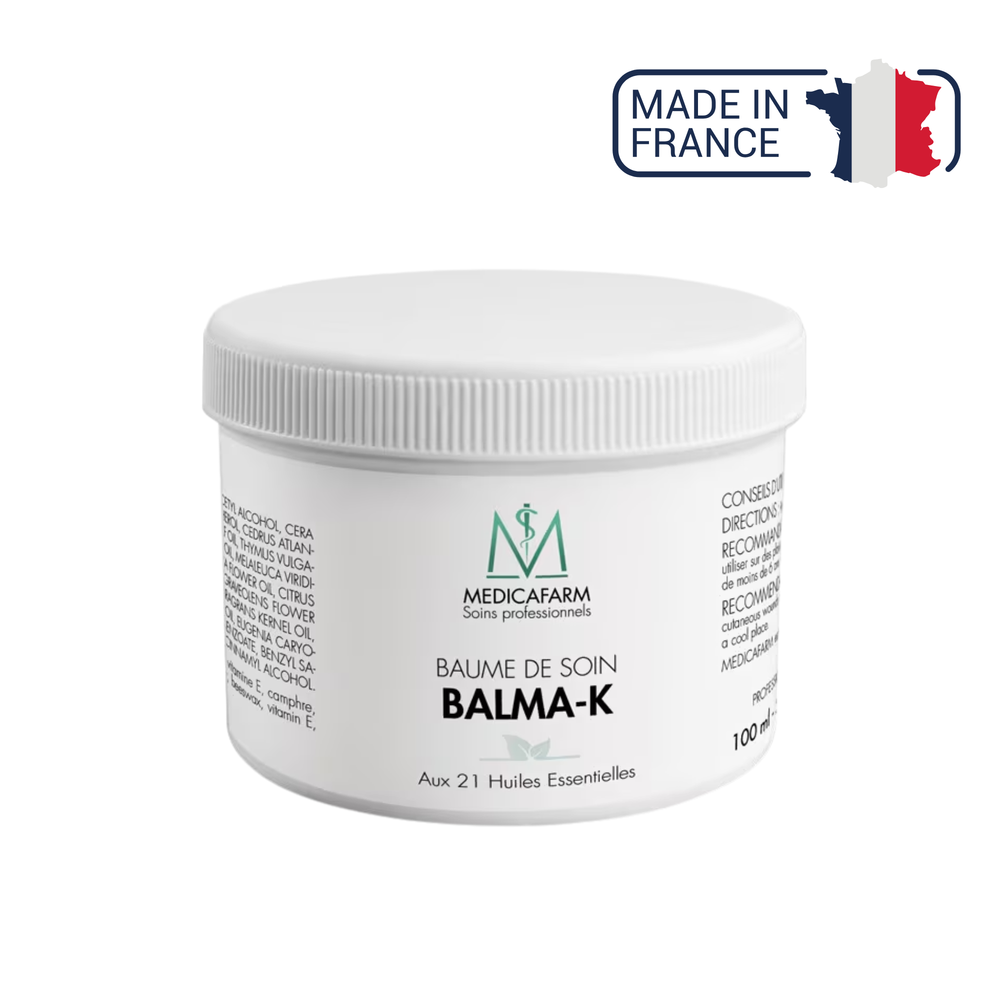 Bálsamo Balma-K Care - 21 aceites esenciales - Frasco de 100 ml - Medicafarm