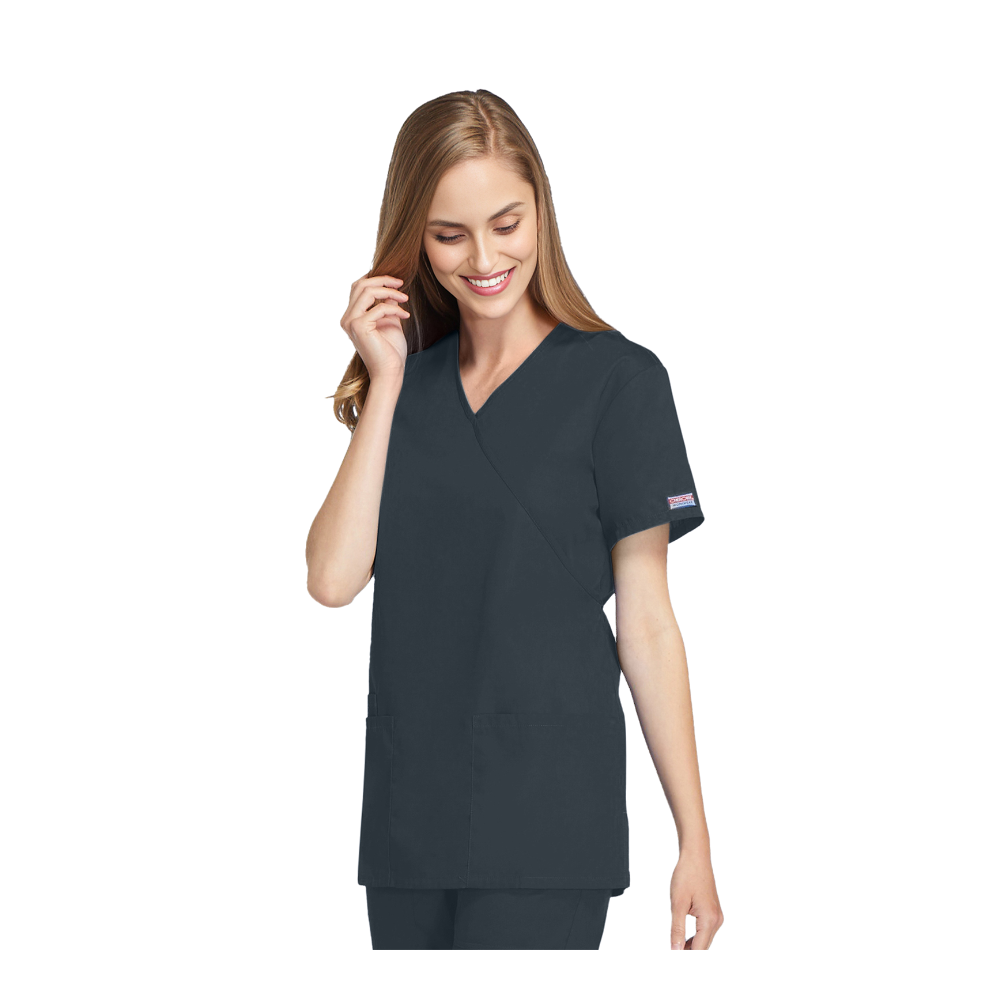 Bayonne - Tunique médicale - Effet cache-coeur  - Manches courtes - Femme - 72 cm - Cherokee - My Médical