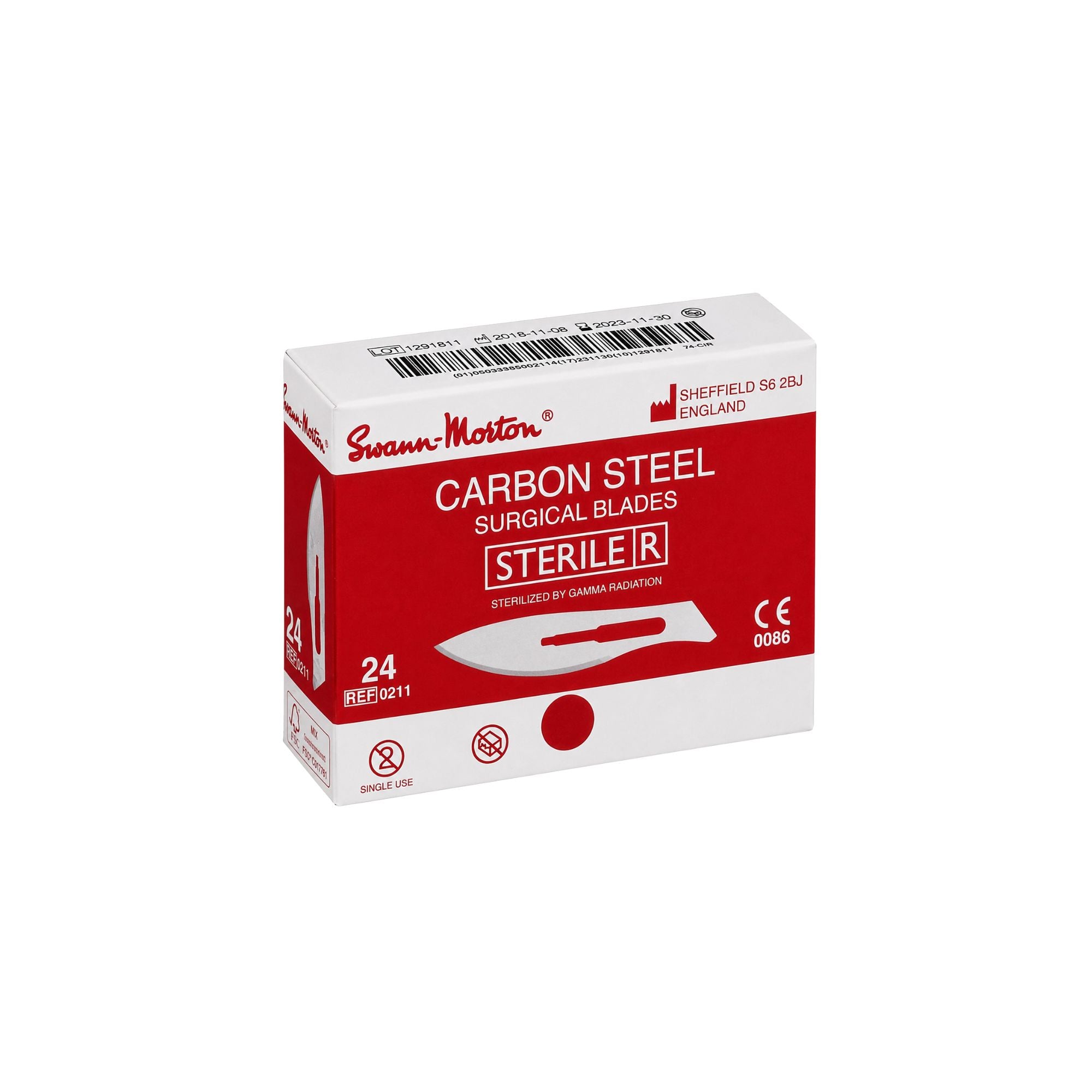 Caja de 100 hojas de bisturí esterilizadas - Swann-Morton