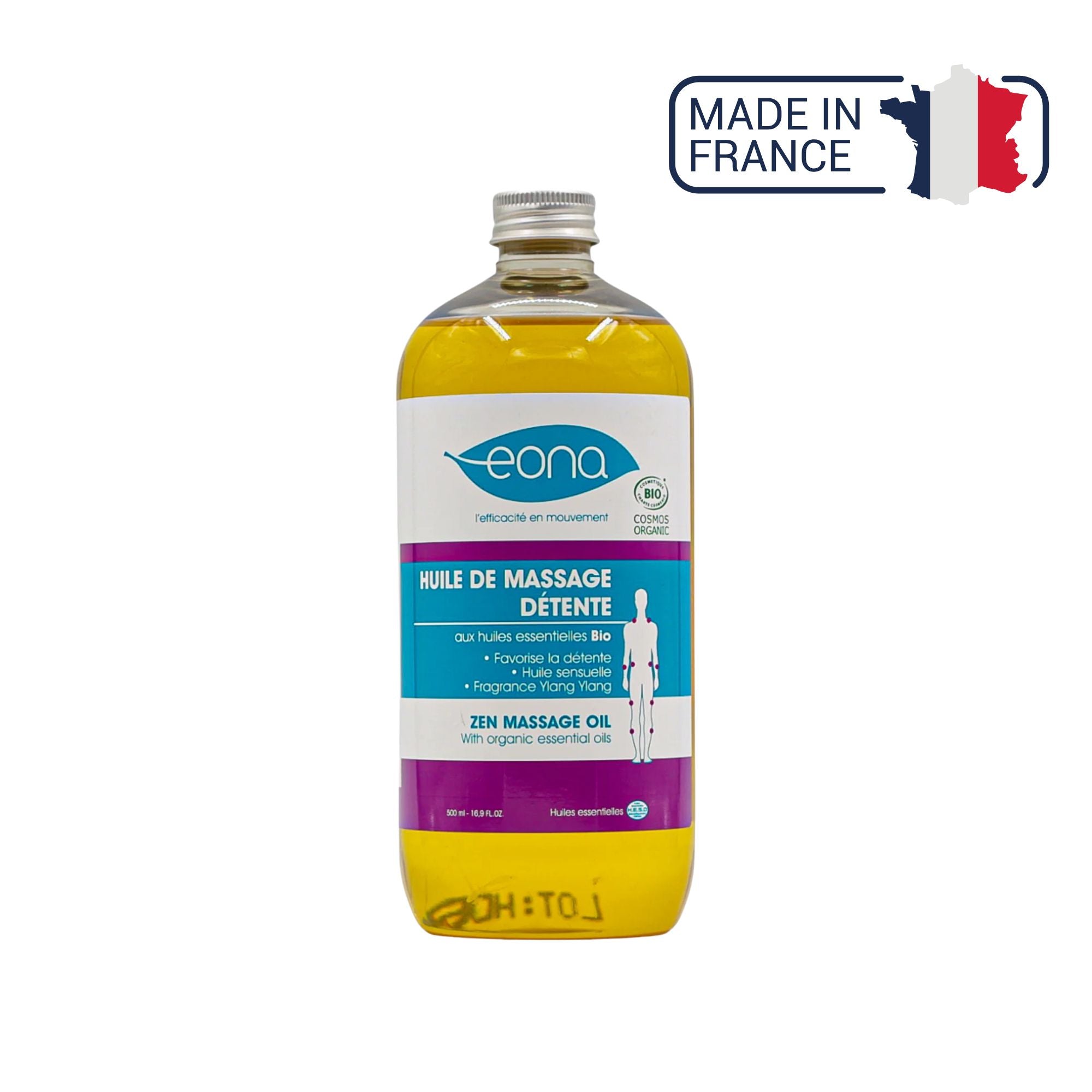 Huile de massage - Détente - Bio - 2 contenances - Eona