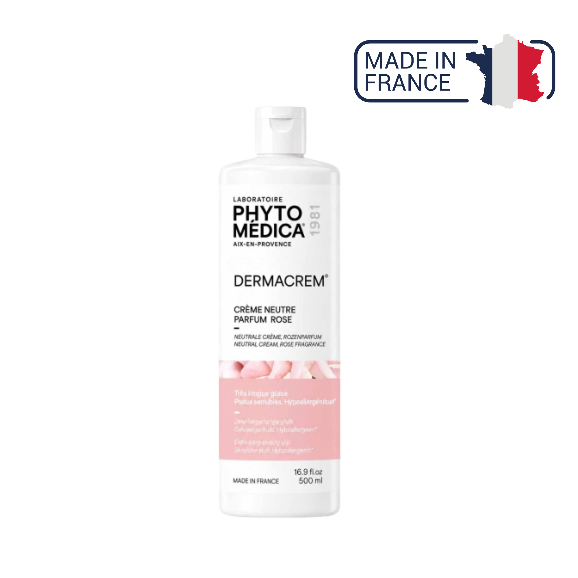 Dermacrem® - Crème de massage neutre hypoallergénique - Parfum Rose - Phytomedica