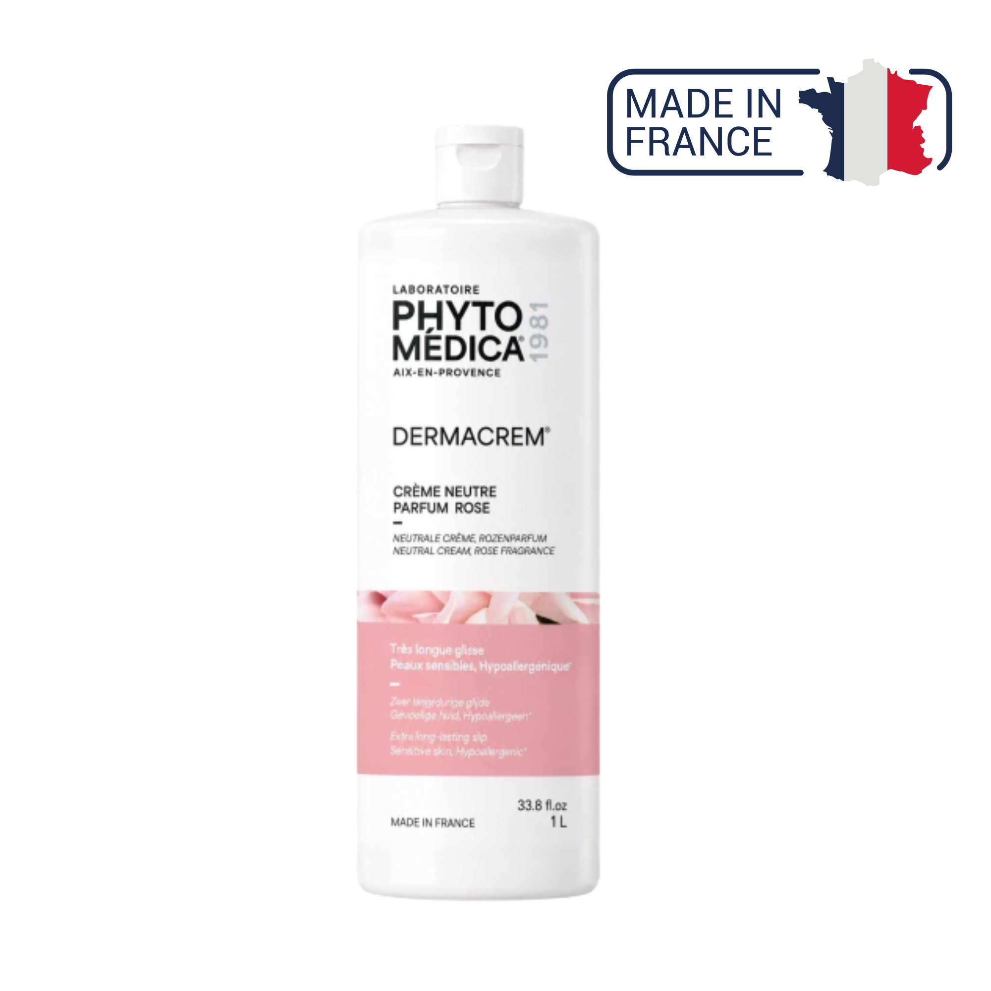 Dermacrem® - Crème de massage neutre hypoallergénique - Parfum Rose - Phytomedica