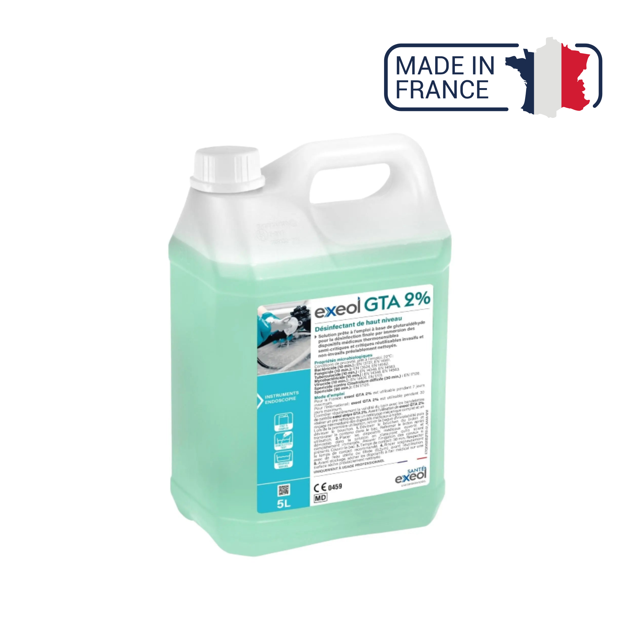 High level disinfectant - GTA 2% - 5 L can - Exeol