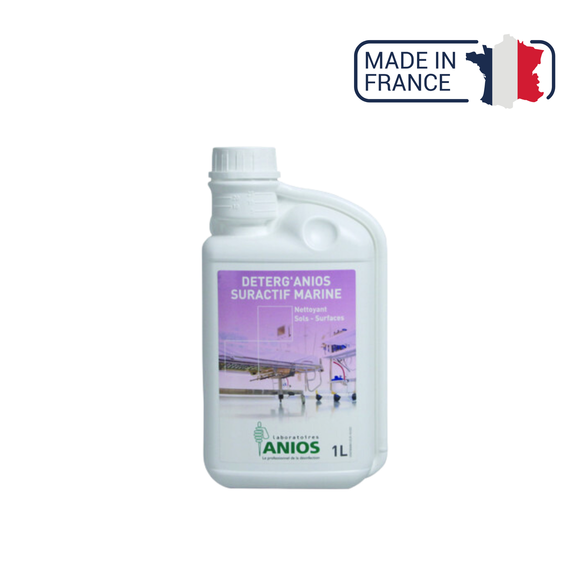 Deterg'anios suractif Marine - Sols et Surfaces - Effet mouillant, dispersant et solubilisant - 1L ou 5L - Anios - My Médical
