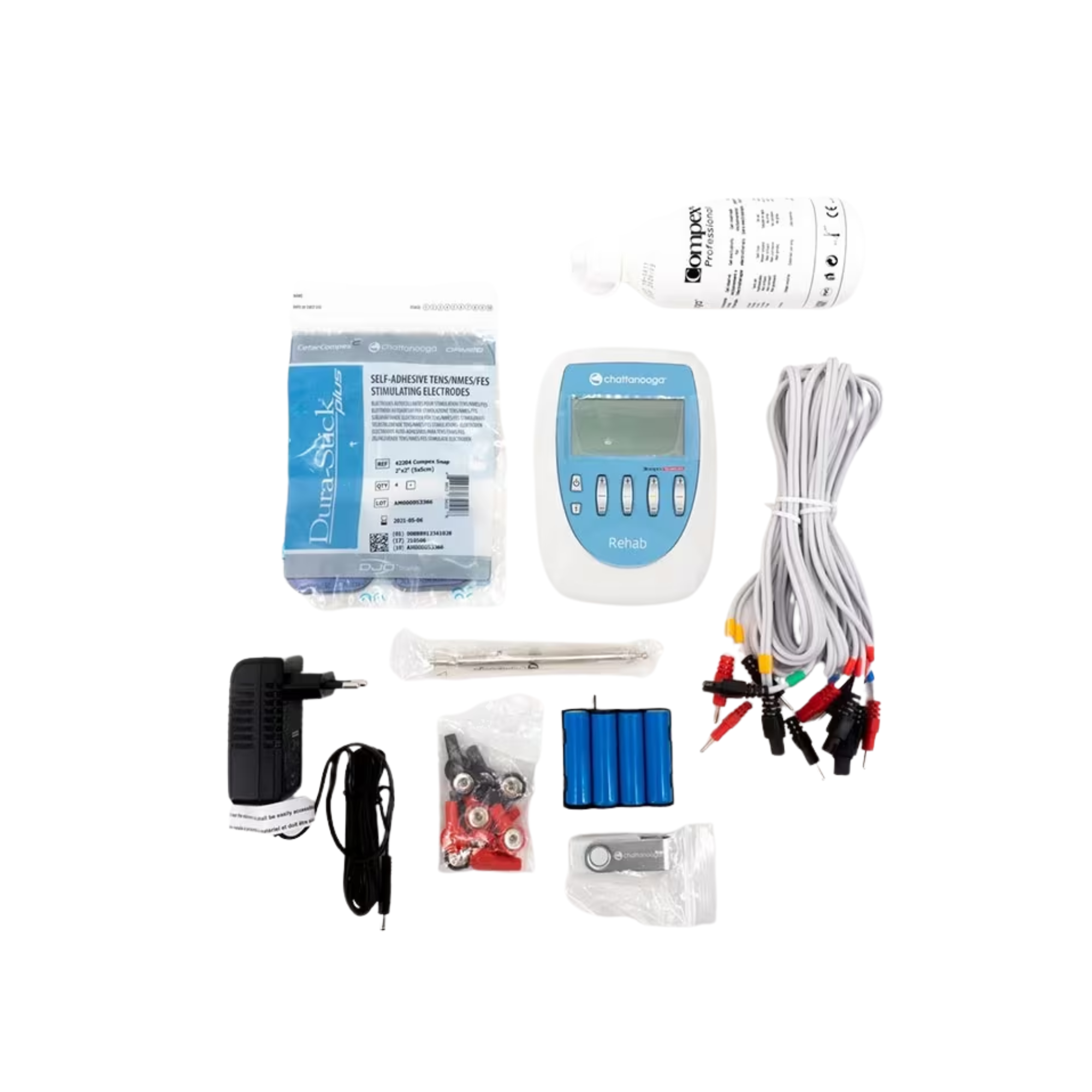 Electroestimulador Compex® Chattanooga® Pro Rehab - Tens/Ems/Nmes - 4 canales - 22 programas