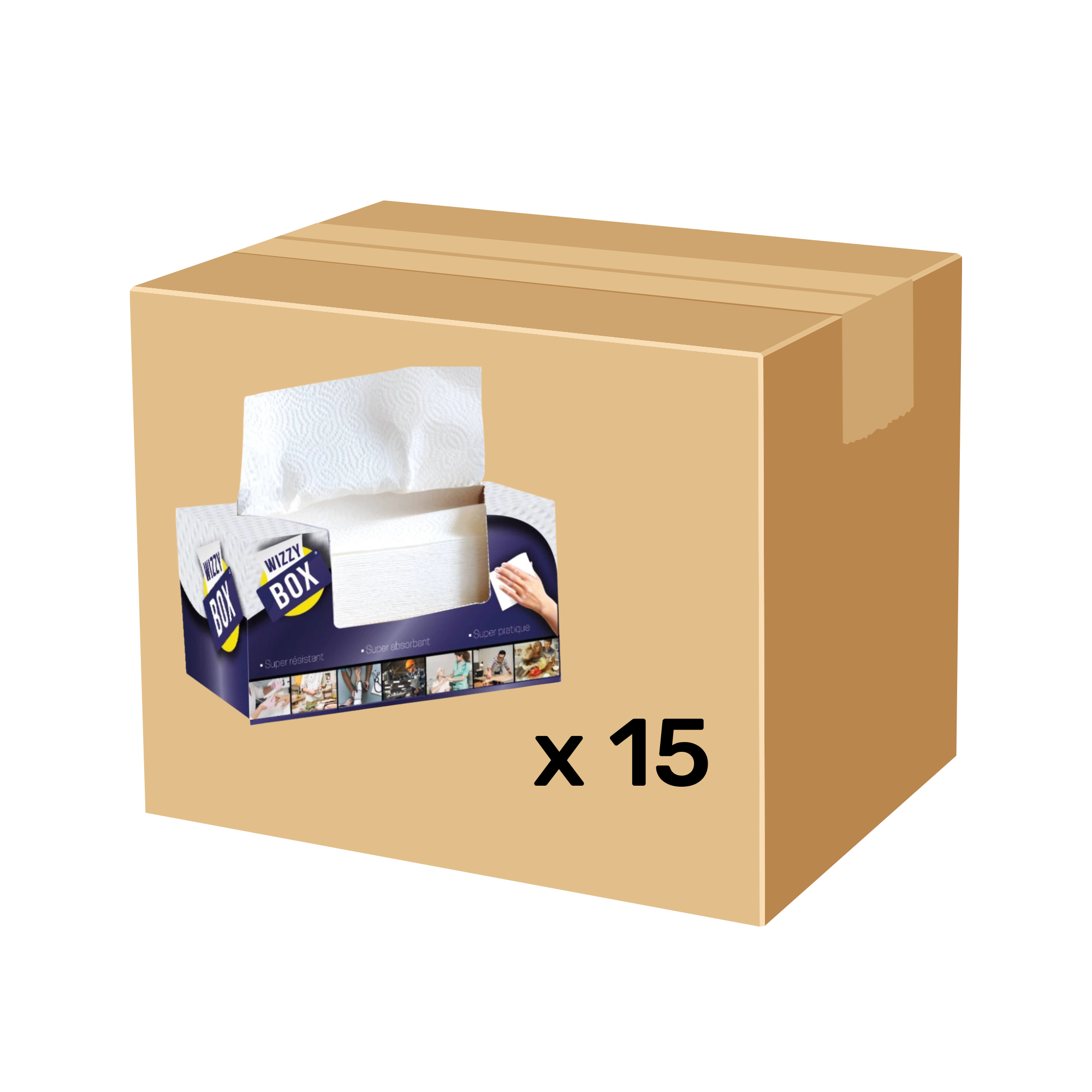 Essuie-tout 180 Formats - 2 conditionnements - Wizzy Box - Global Hygiène