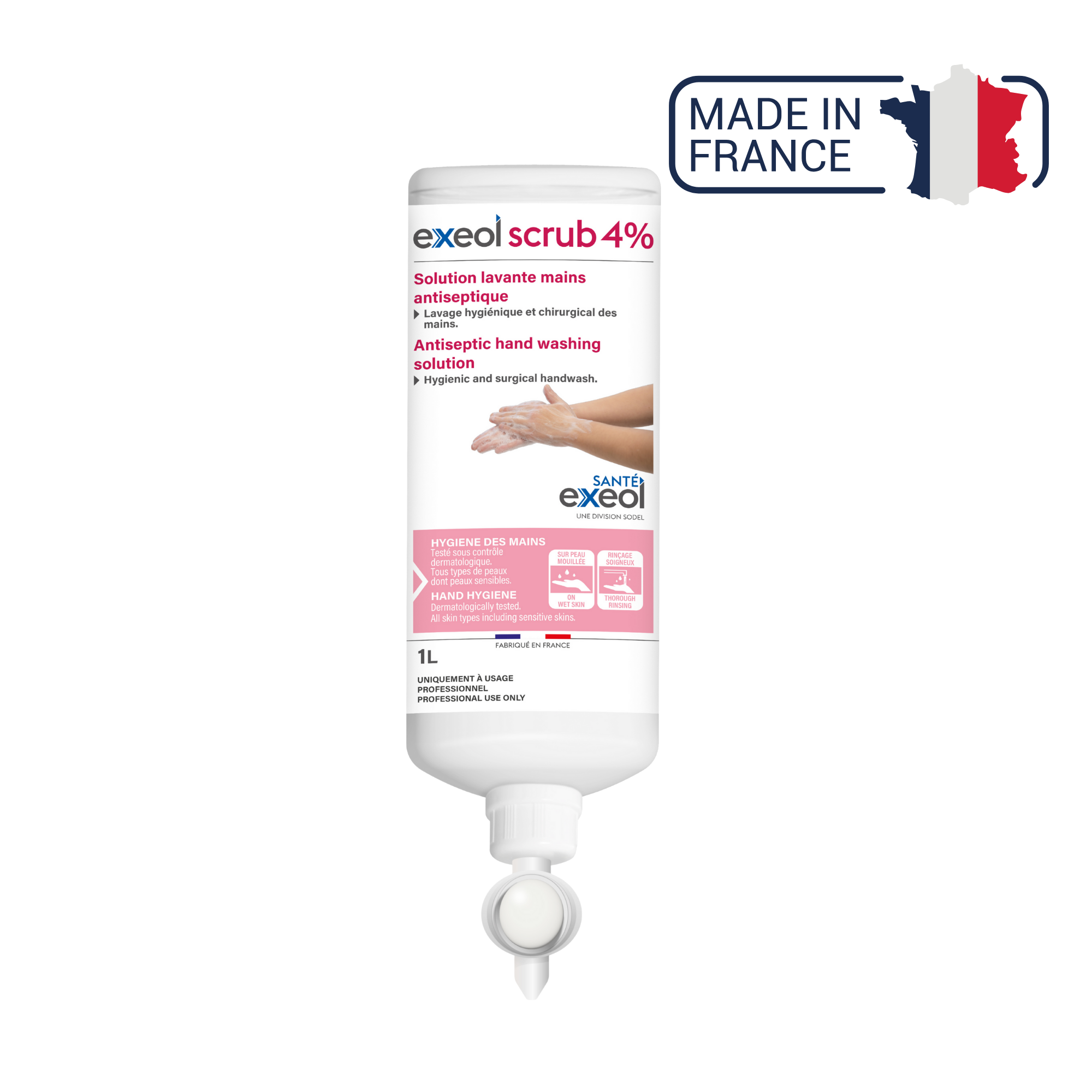 Exeol scrub 4% savon antiseptique - Sodel - My Médical