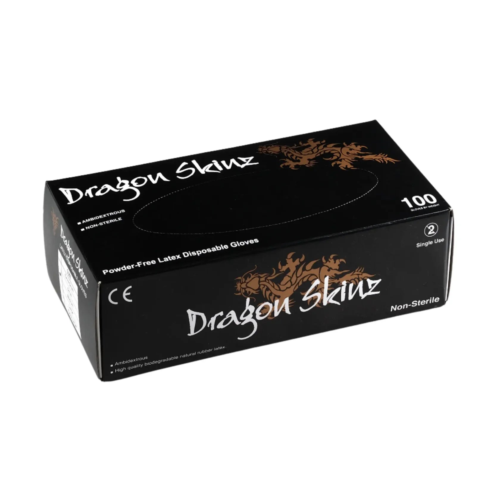 Guantes de exploración - Látex negro - Sin polvo - Caja de 100 - My Podologie