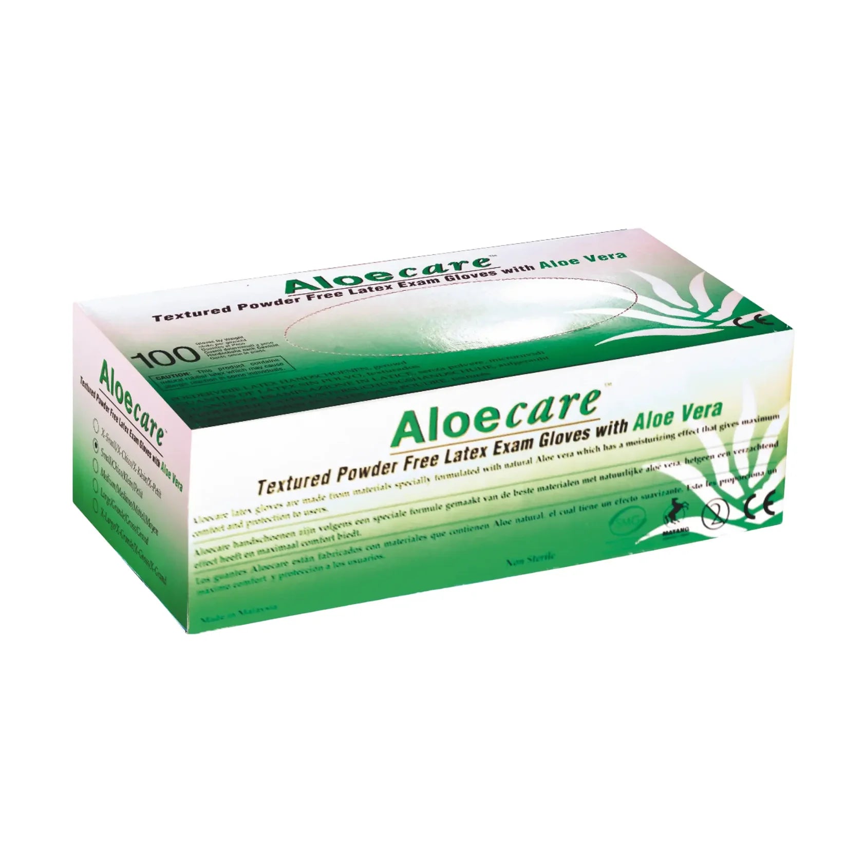 Guantes de exploración - Látex con Aloe Vera - Sin polvo - Caja de 100 - My Podologie