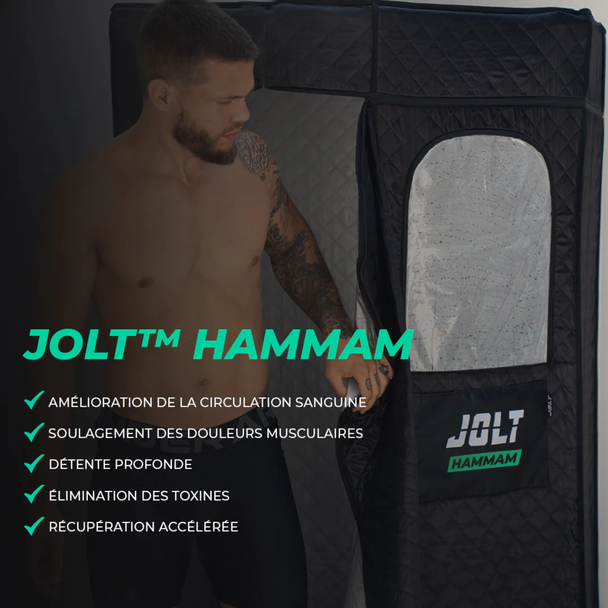 Hammam - chaleur humide - cabine transportable - Jolt