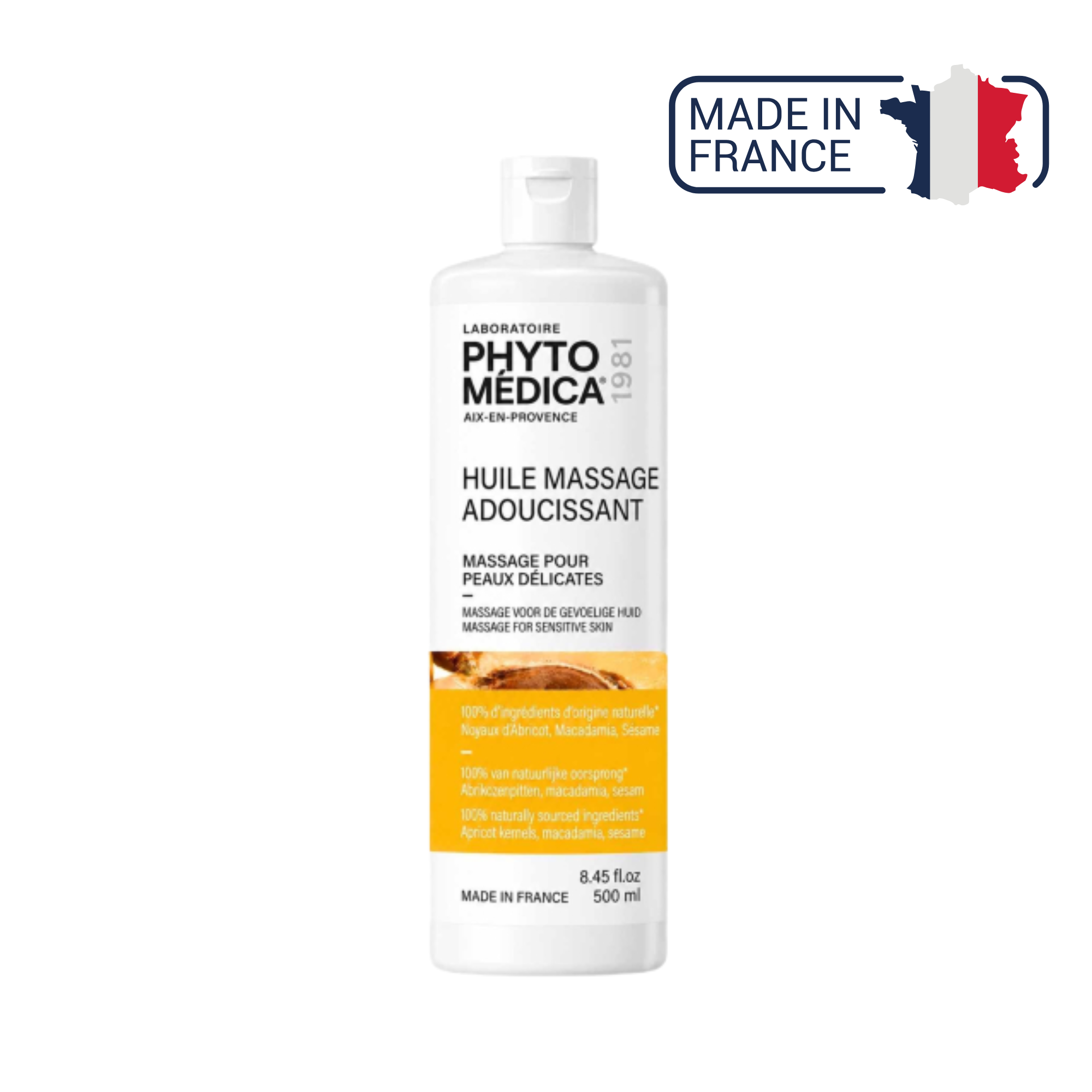 Huile fluide de Massage Adoucissant - Macadamia - deux contenances - Phytomedica