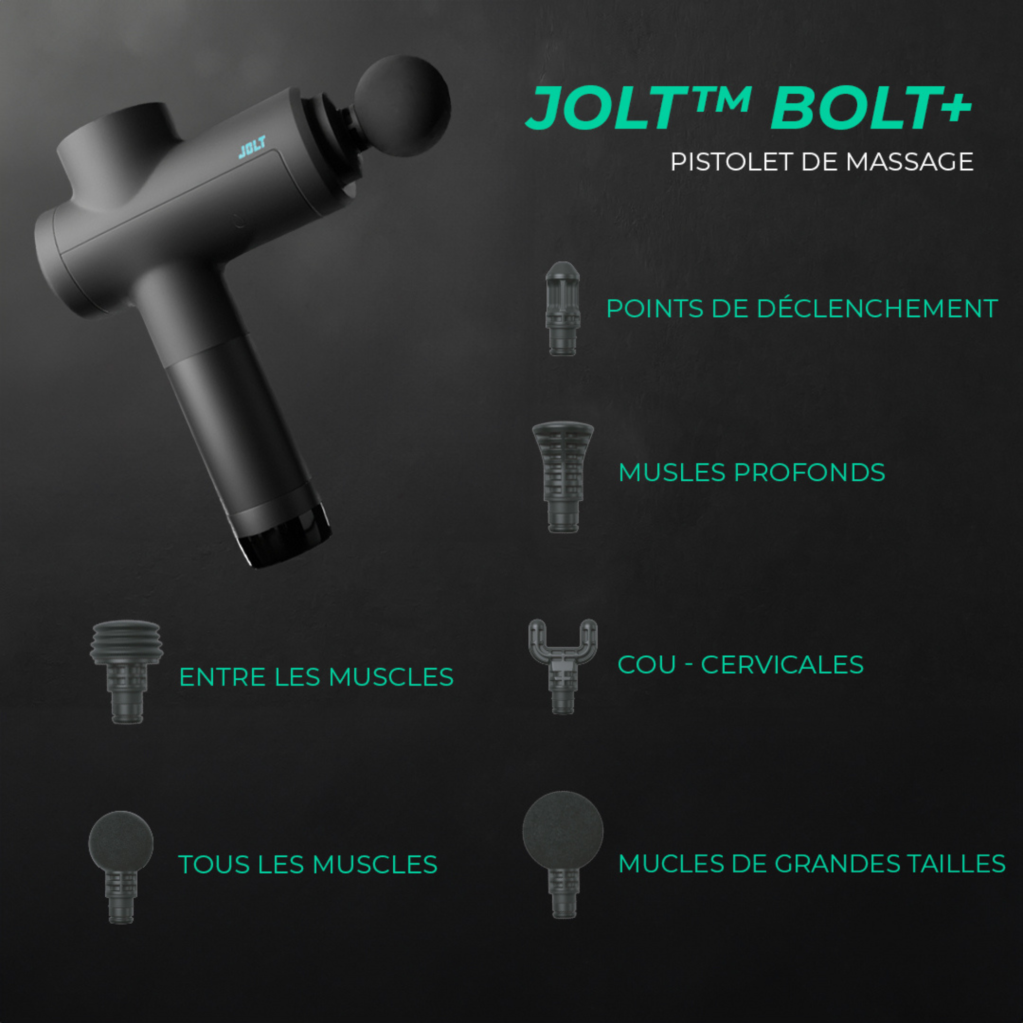 Pistola de masaje Jolt Bolt+ - Jolt