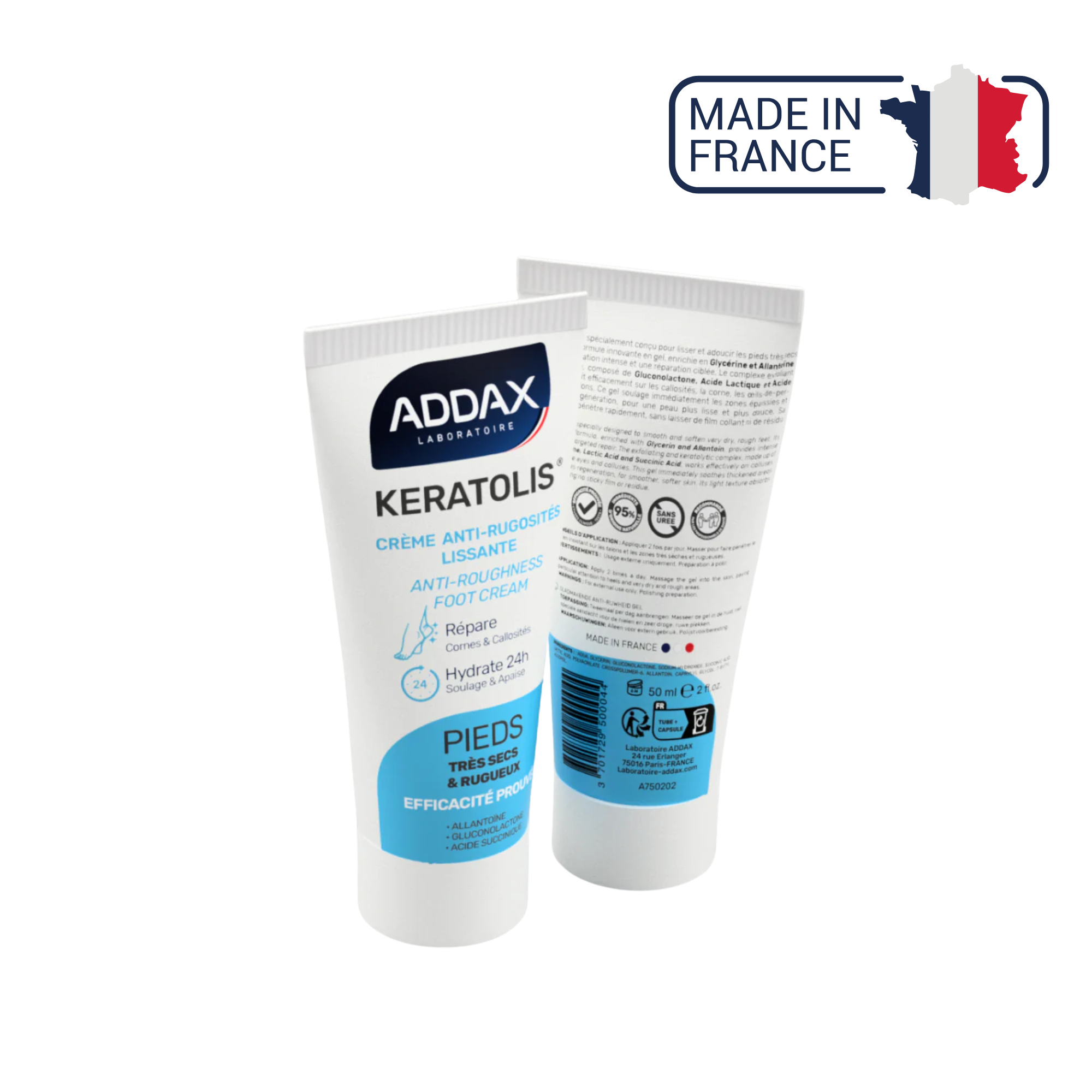 KERATOLIS® - Crema suavizante antirugosidades para pies - 50 ml - Laboratorio Addax 