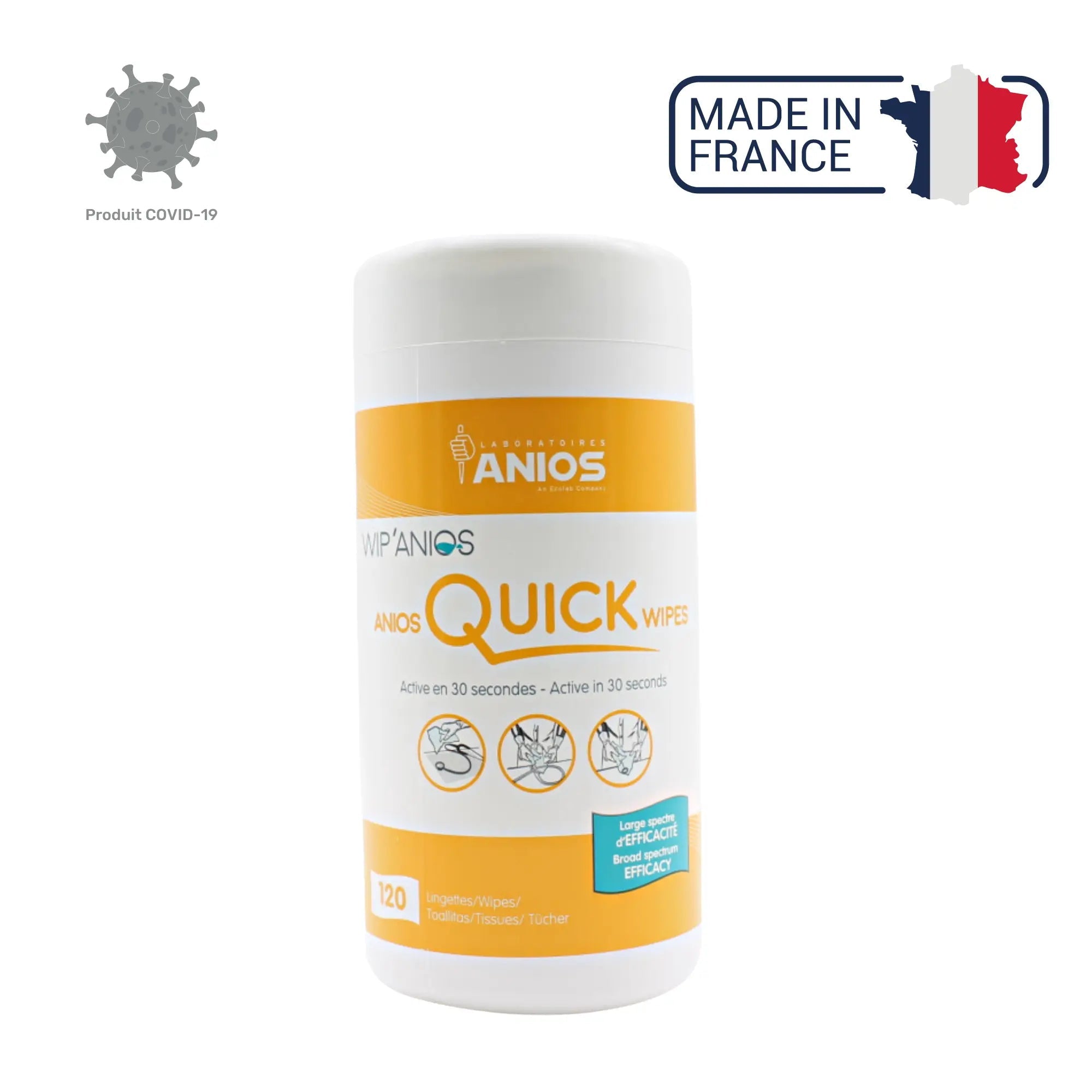 Toallitas húmedas Linget'Anios Quick Wipes - Caja de 120 toallitas - ANIOS
