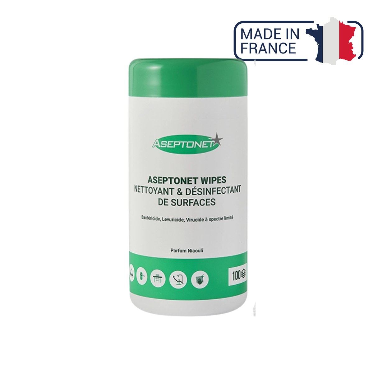Toallitas desinfectantes - Caja de 100 - Aseptonet
