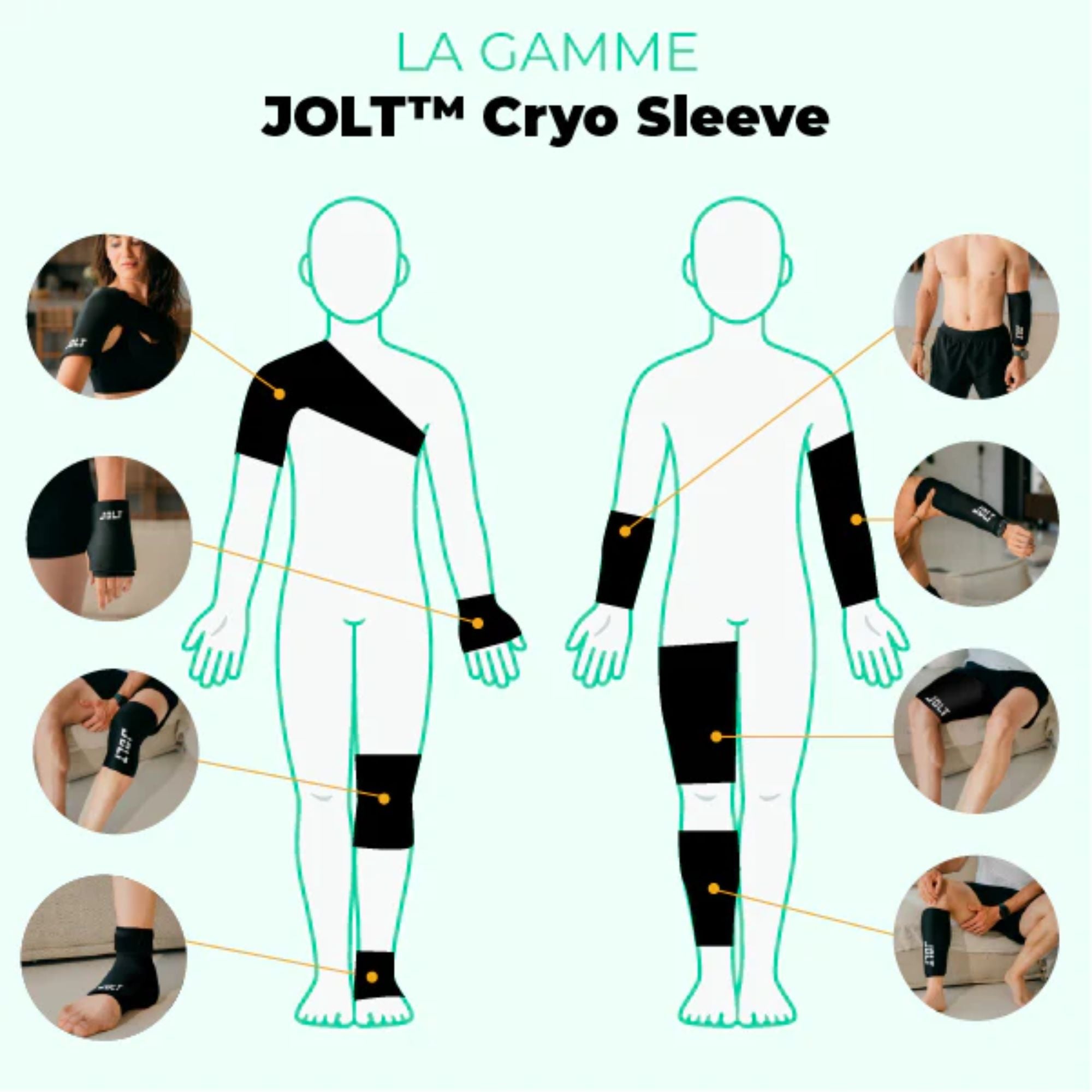 Manchon cryothérapie Cryo Sleeve - Bras entier - plusieurs tailles - Jolt