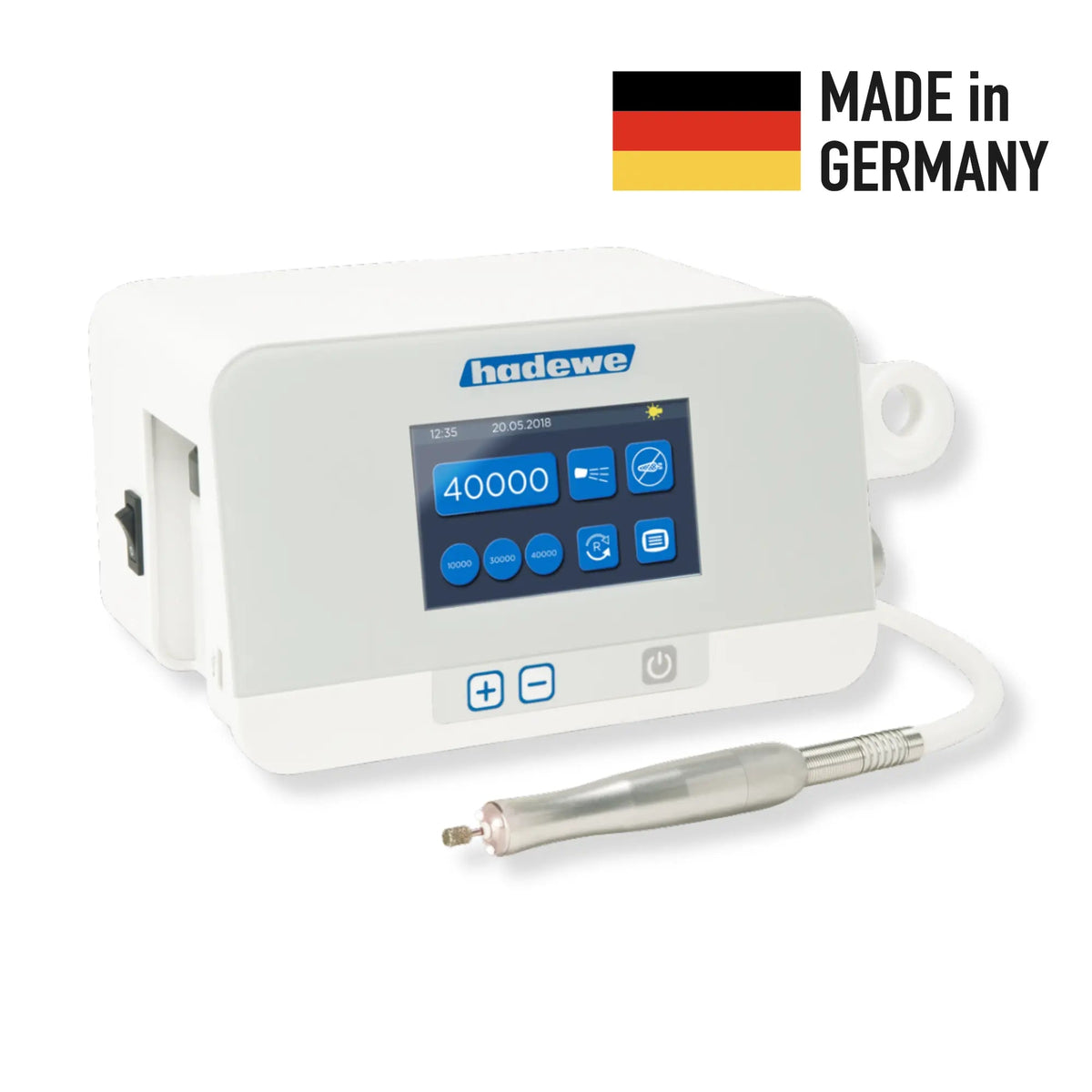 Micromoteur à spray Azuras Chrome - Ecran tactile - 40 000 tpm - Hadewe Hadewe