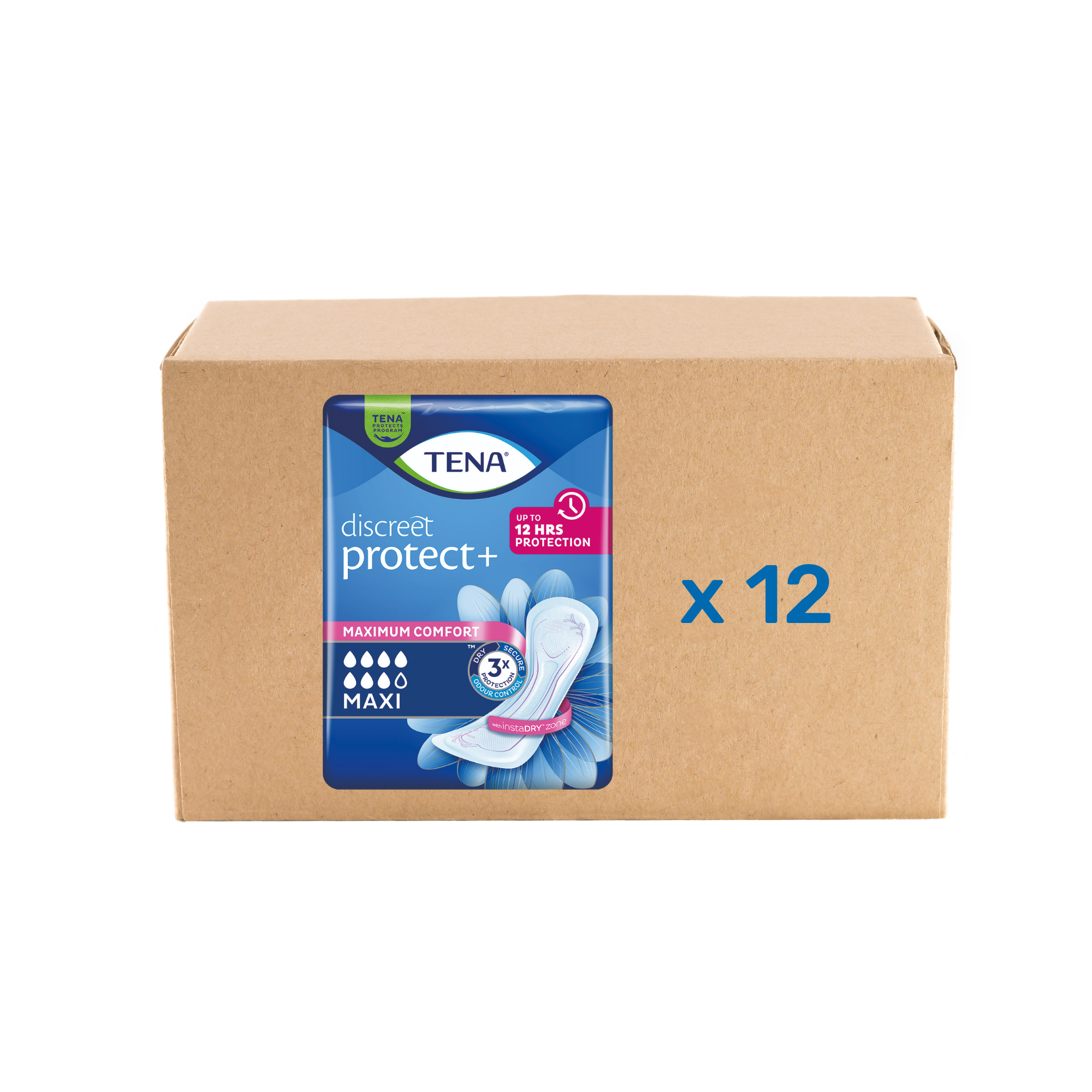 Pack 12x12U Protección Distreet Protect + Maxi - 6 gotas - Tena
