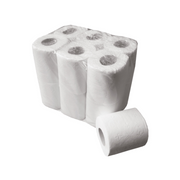 Papel higiénico gofrado de 2 capas blanco - 180 hojas - 12 rollos