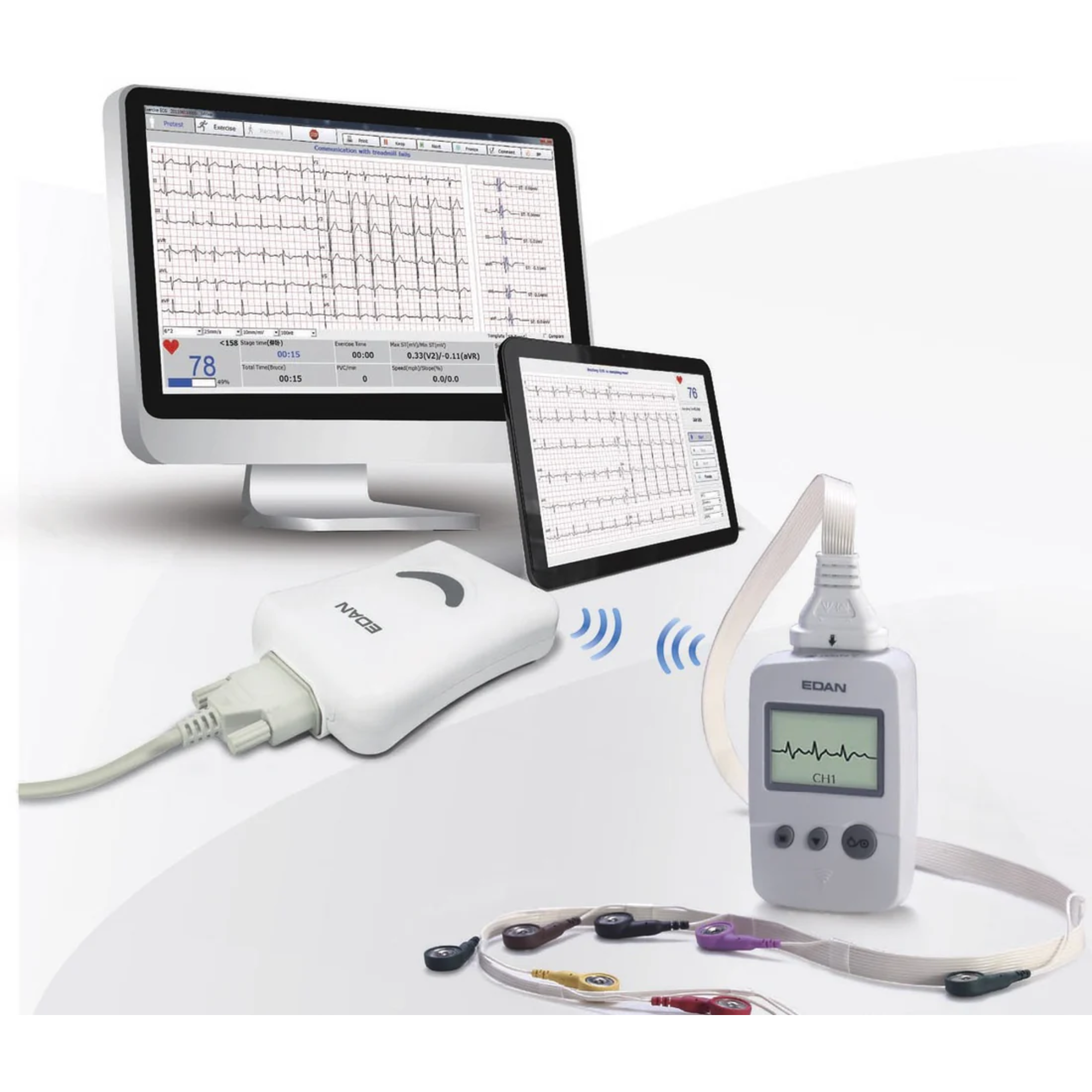 Electrocardiógrafo digital para PC con Bluetooth SE-1010 - EDAN