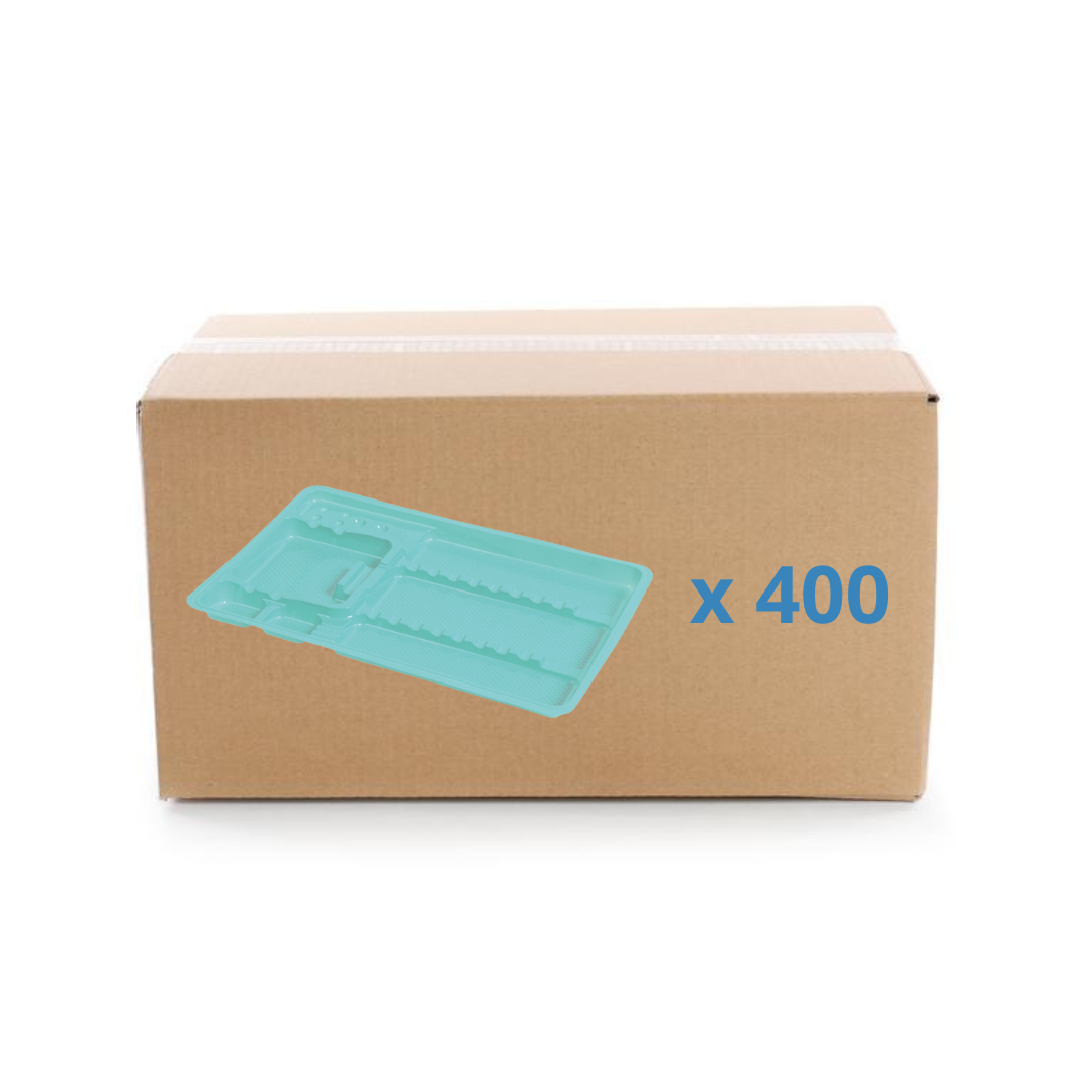 Plateaux de soin à usage unique avec compartiments - 3 formats - Carton de 400