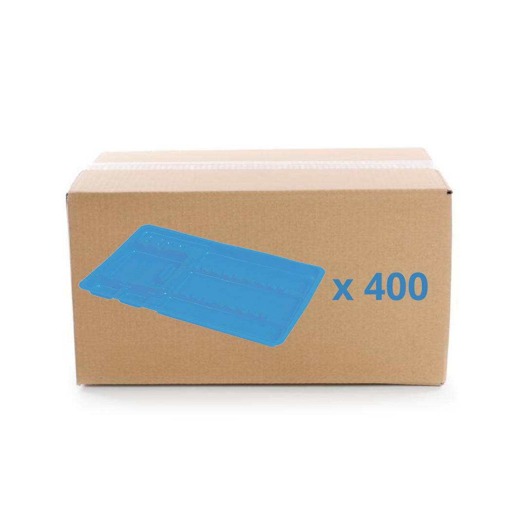 Plateaux de soin à usage unique avec compartiments - 3 formats - Carton de 400