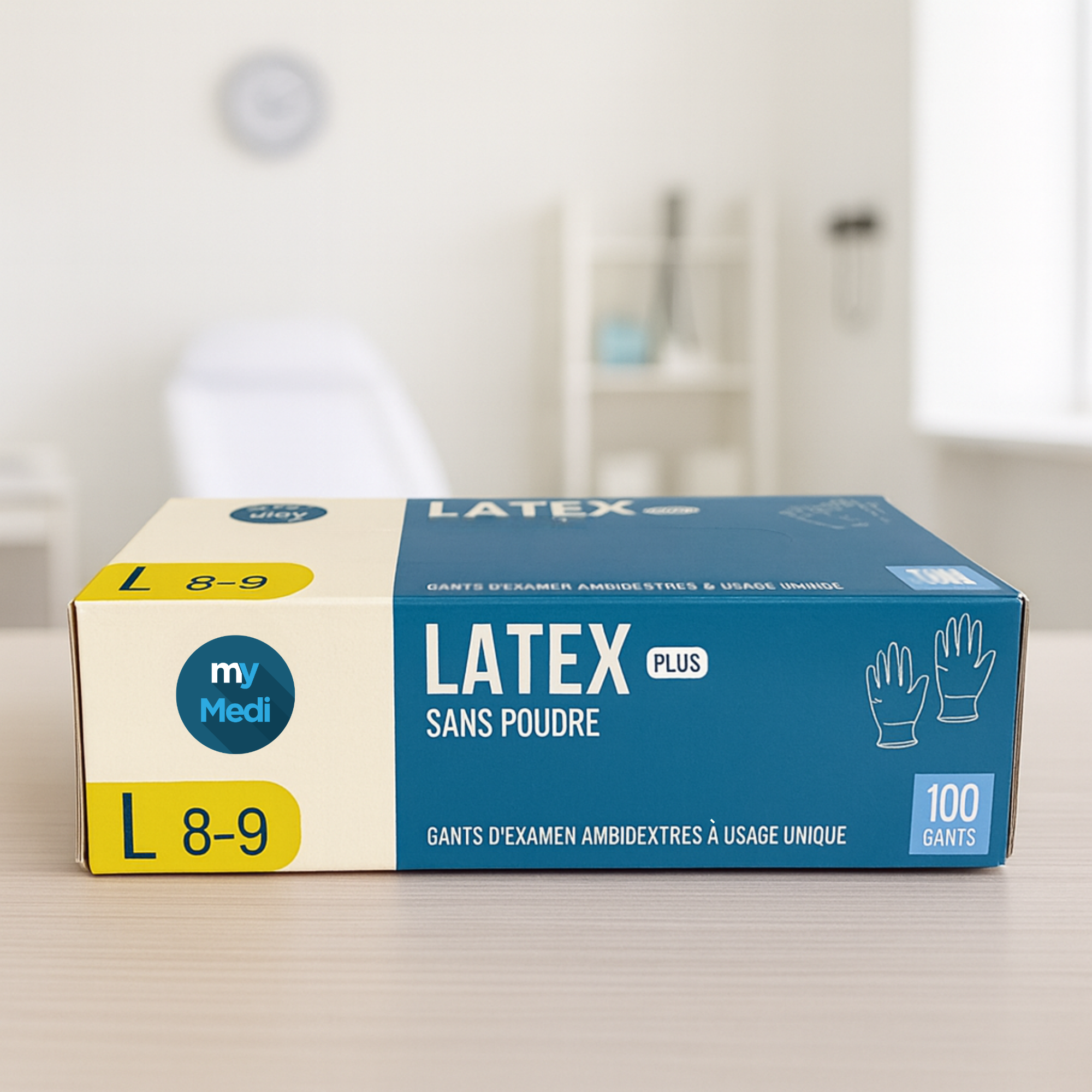 Examination Gloves - Latex - Powder Free - Ambidextrous - Box of 100 - My Podologie
