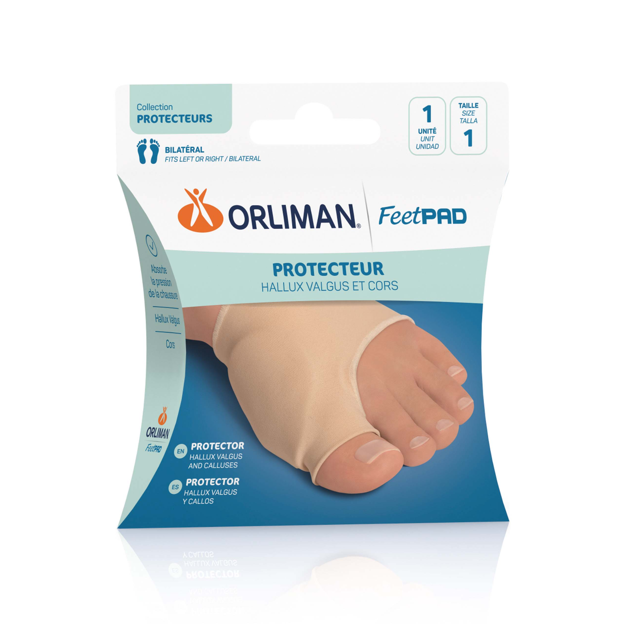 FEETPAD Protector Hallux Valgus Y Callos - 2 Tallas - Orliman