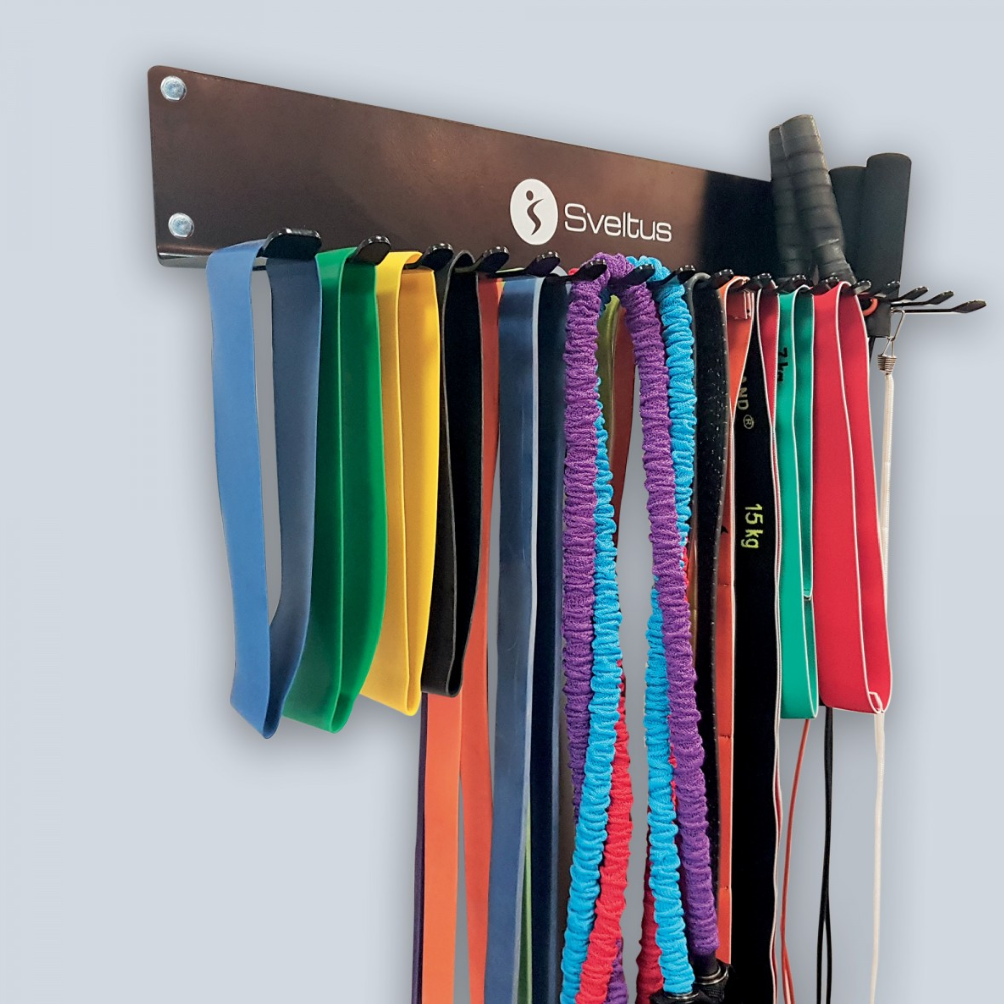 Wall-mounted rack for ropes and elastic bands - Sveltus