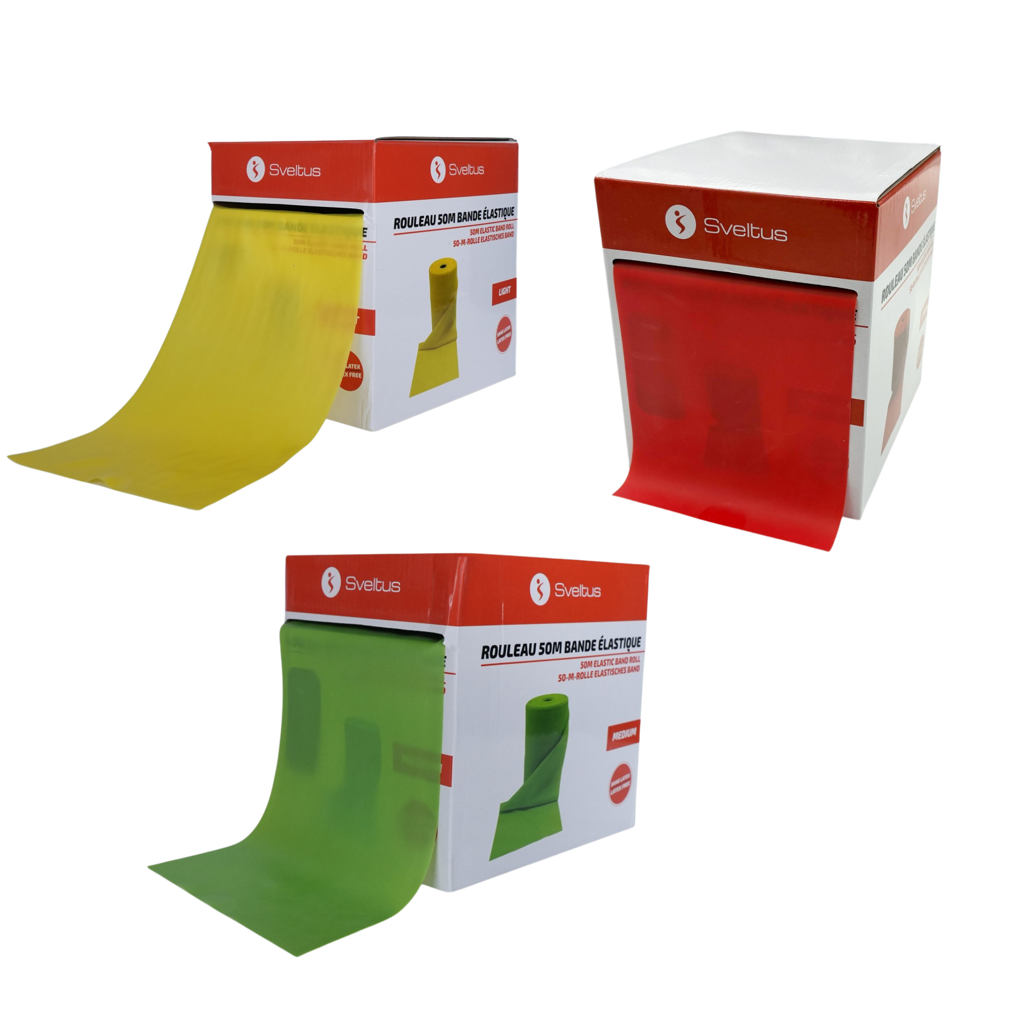 Rollo de banda elástica TPE/TPR - 50 m - Sveltus