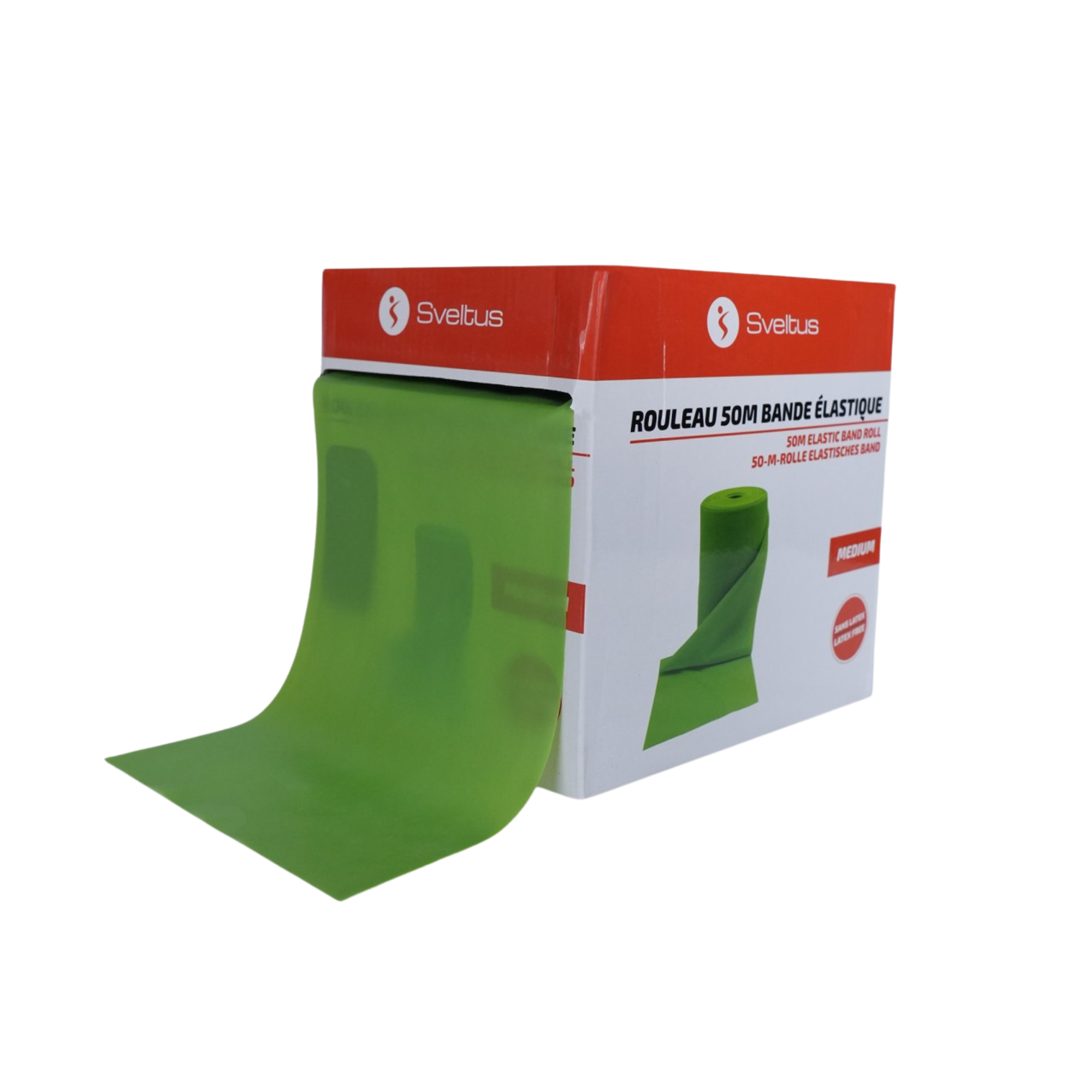Rollo de banda elástica TPE/TPR - 50 m - Sveltus