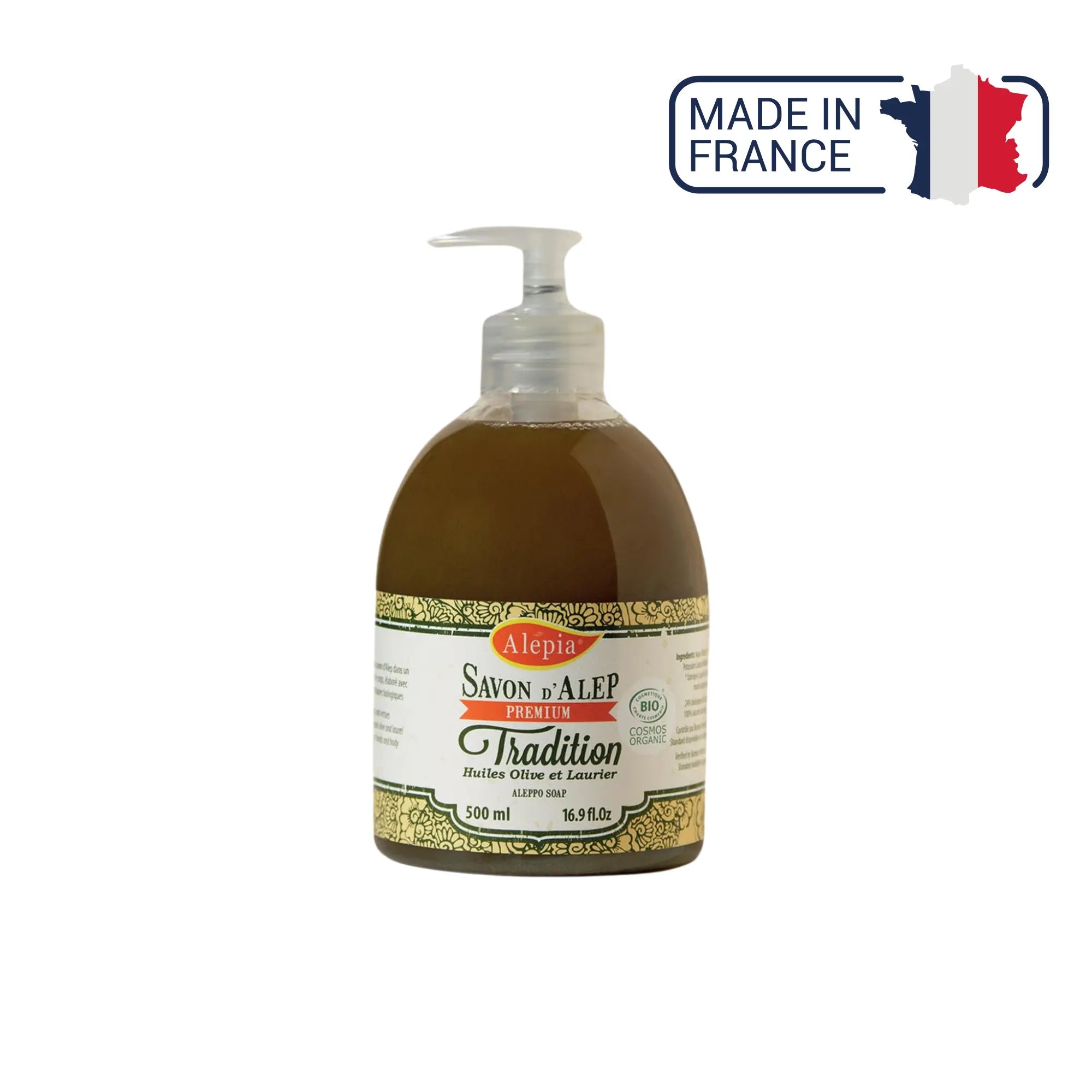 Premium Tradition Aleppo Liquid Soap 1% Laurel - 500ml - Alépia