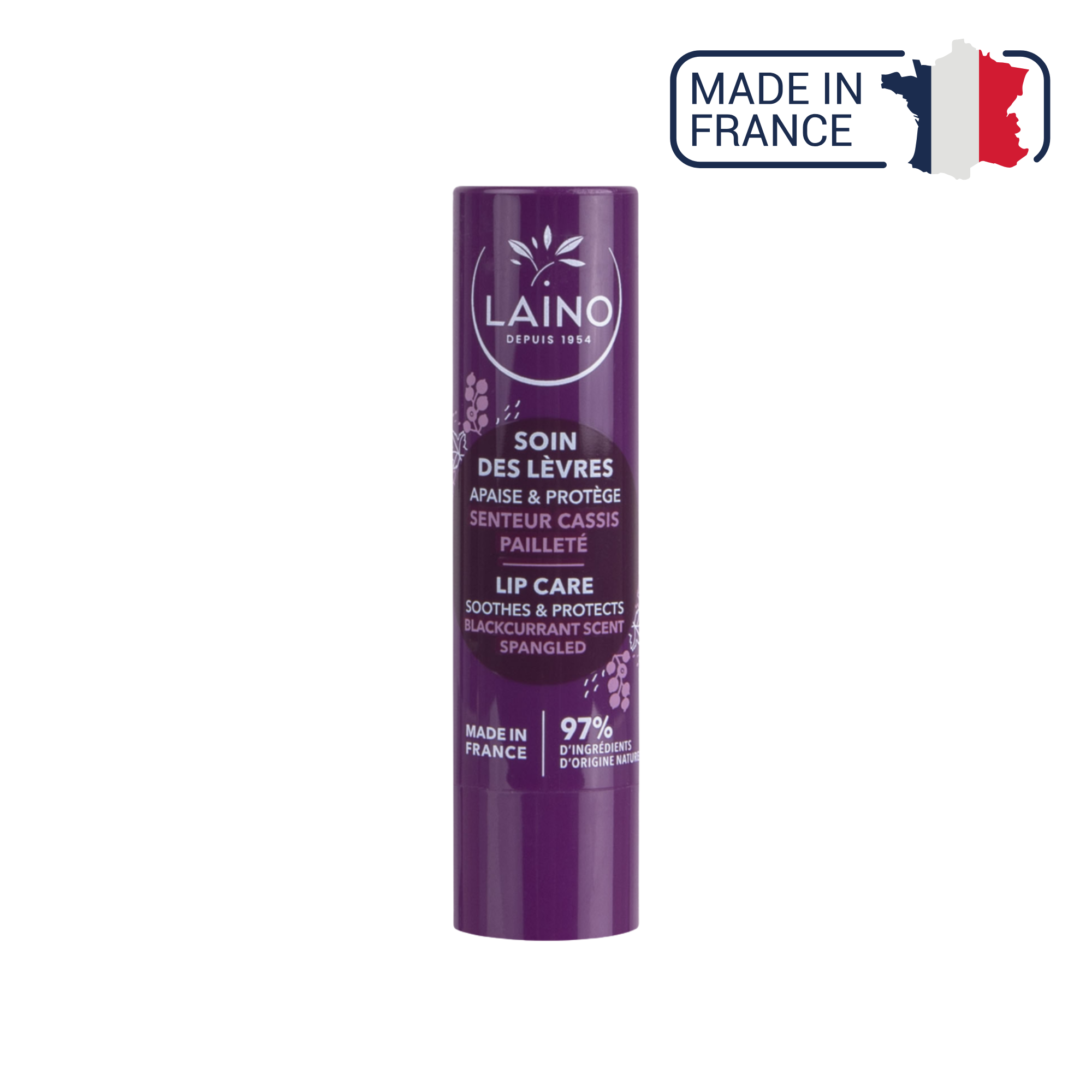 Soin des lèvres - Senteur Cassis Pailleté - Laino