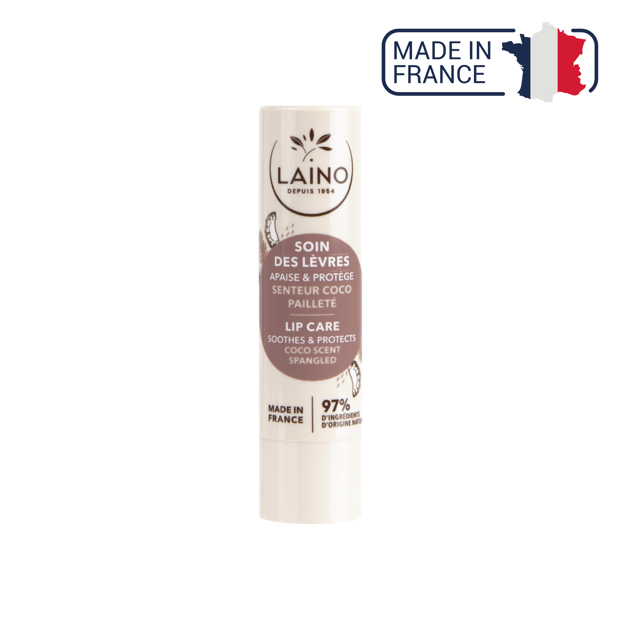 Soin des lèvres - Senteur Coco Pailleté - Laino