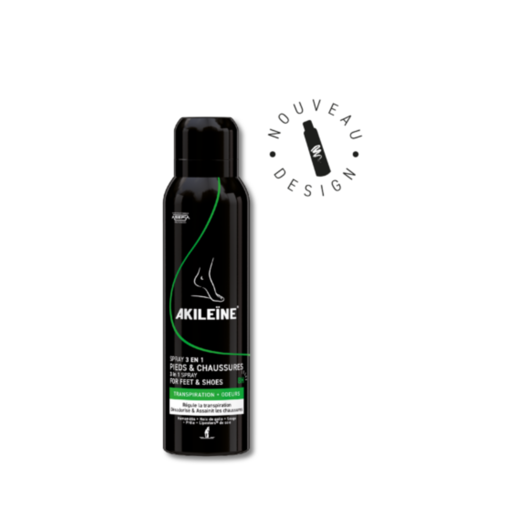 Black Spray - Desodorante para zapatos - 150 ml - Akiléine