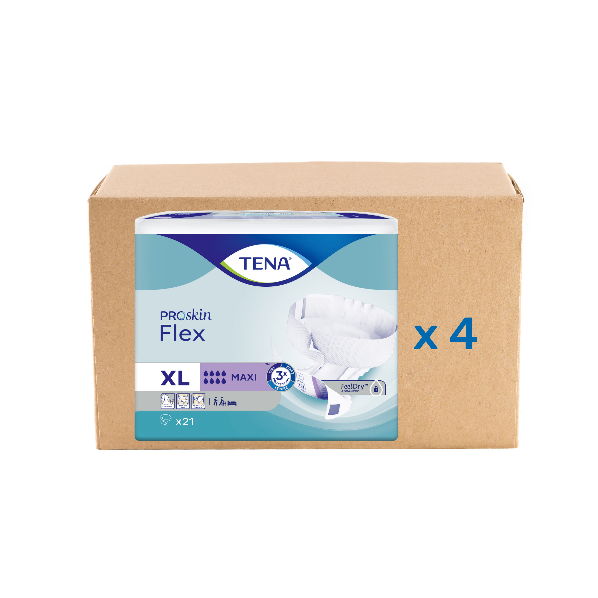 Change Tena Flex Proskin - Maxi 8 drops - 4 sizes - Tena