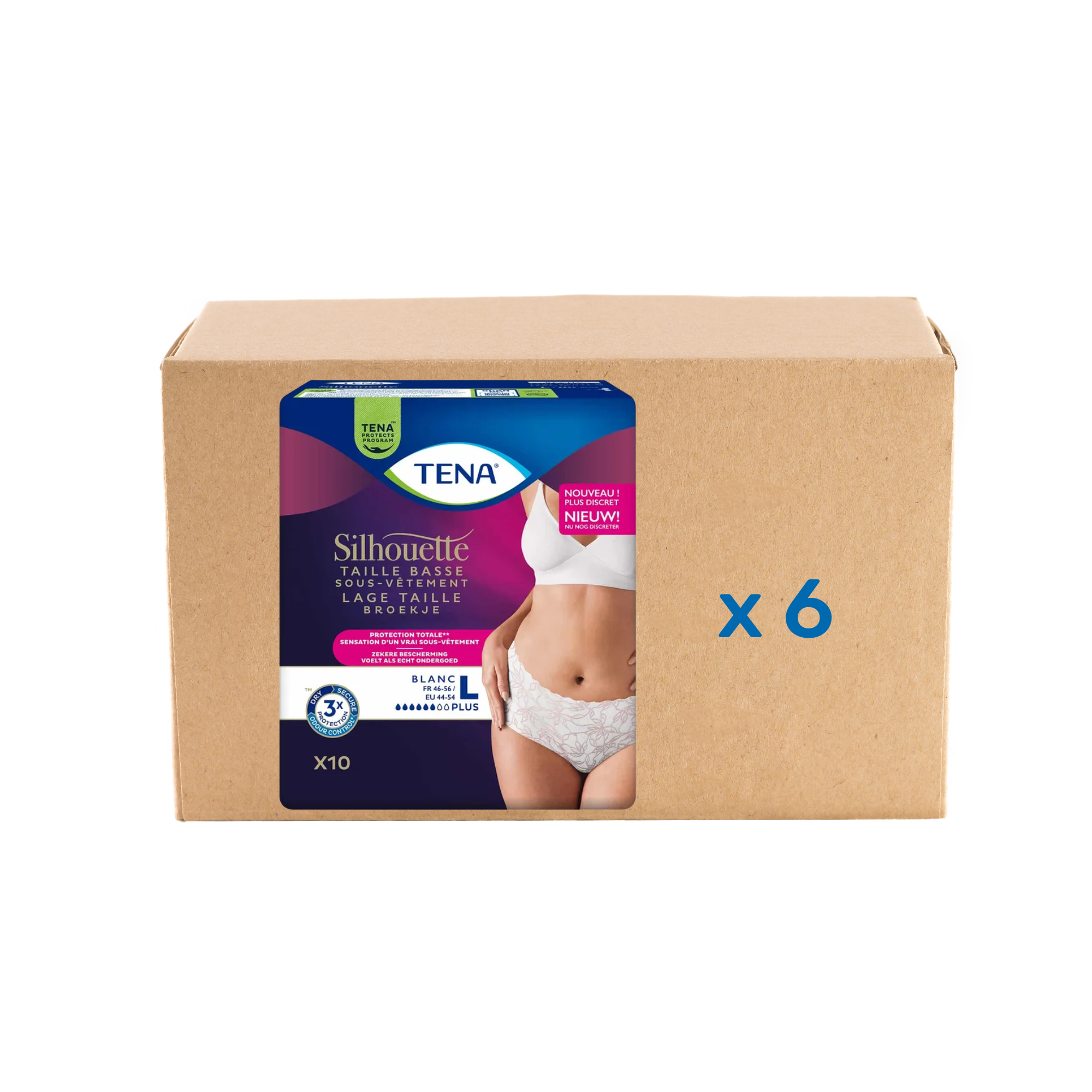 Pack Tena Lady Silhouette Normal - 6 gouttes - 3 modèles - Tena