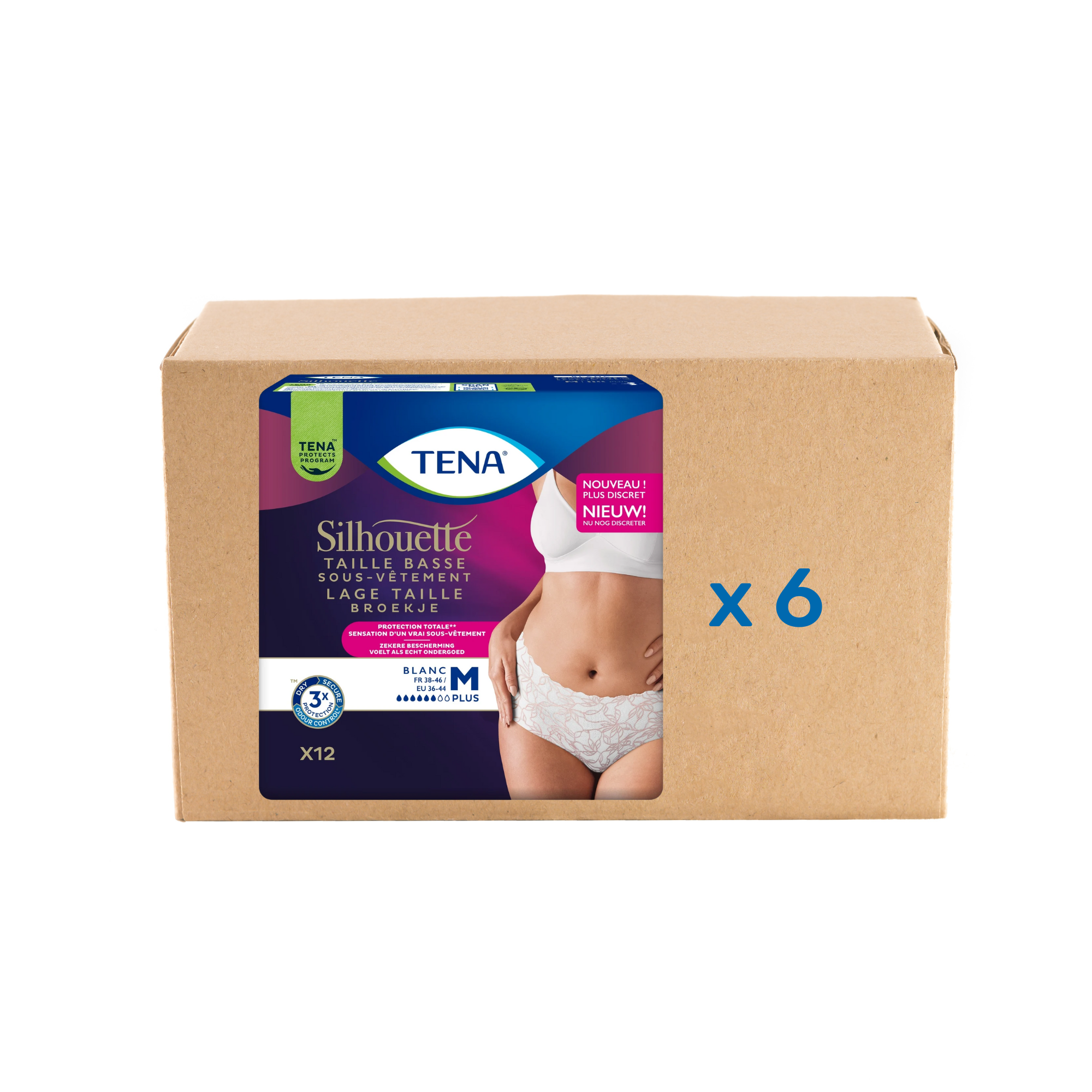 Pack Tena Lady Silhouette Normal - 6 gouttes - 3 modèles - Tena