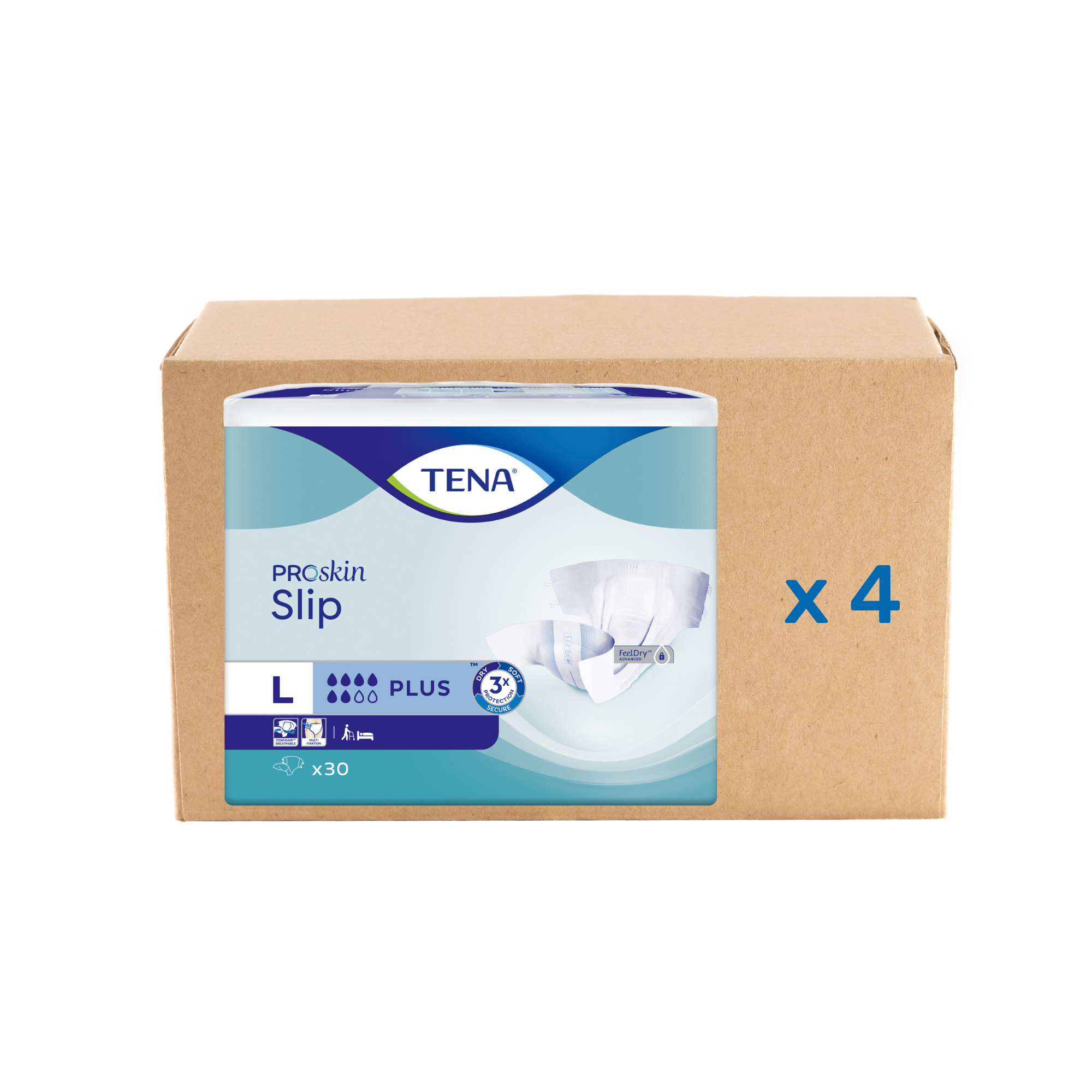 Tena Slip Proskin Plus - 6 drops - 4 sizes - Tena